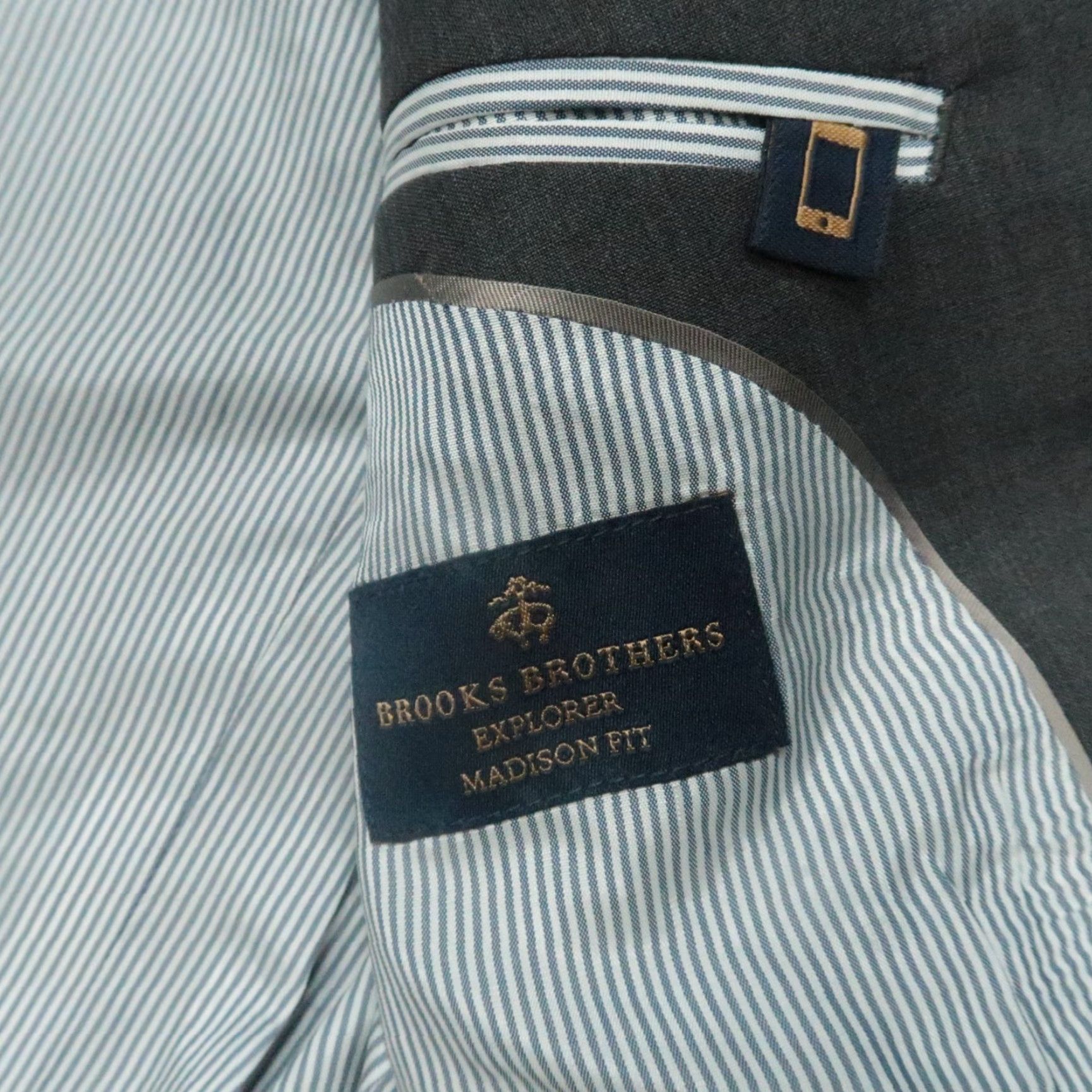 Brooks Brothers Brooks Brothers Blazer Mens 40R Gray Explorer Madison Fit Wool Sport Coat Size 40R - 5 Thumbnail