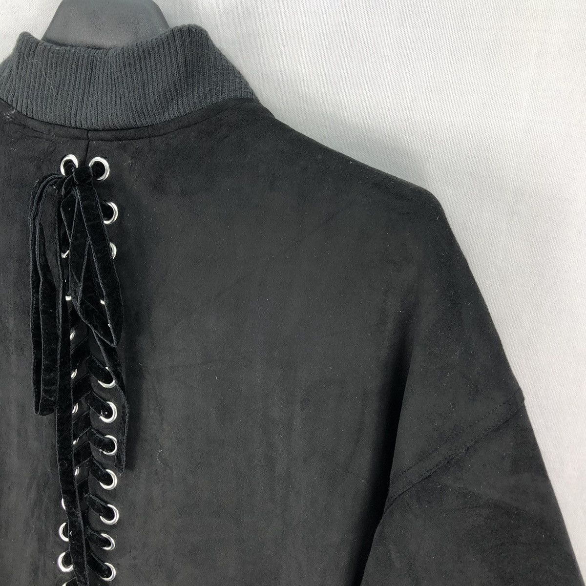 Japanese Brand Vintage Bomber Jacket Black Moleskin by MIRROR9 Size M / US 6-8 / IT 42-44 - 5 Thumbnail