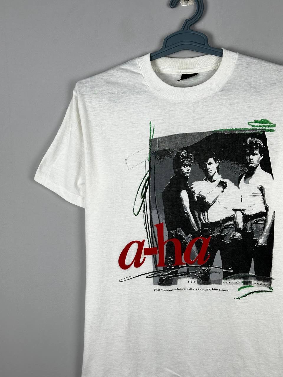 Band Tees Vintage 1985 A-HA Norway Band T Shirt Made in USA Size US L / EU 52-54 / 3 - 3 Thumbnail