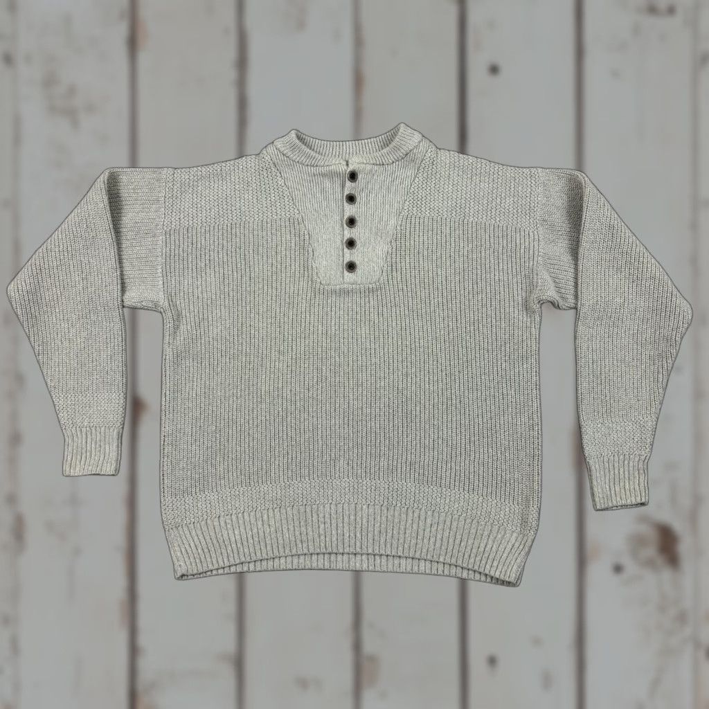 Vintage RedHead Mens Large L Beige Knit Crewneck Sweater Long Sleeve Pullover Casual Winter Fall Size US L / EU 52-54 / 3 - 1 Thumbnail