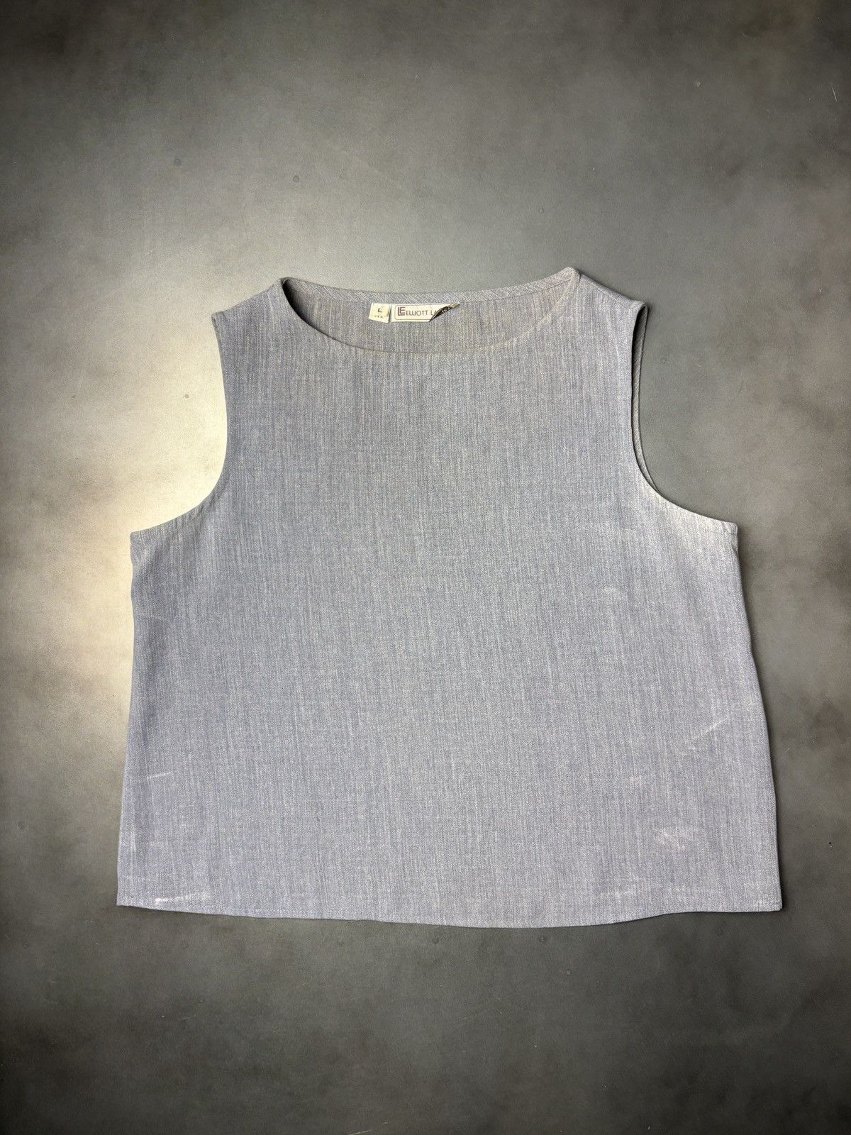 Vintage 1980s Vintage Sleeveless Blouse Shirt Short Crop Made in USA Size L / US 10 / IT 46 - 11 Thumbnail