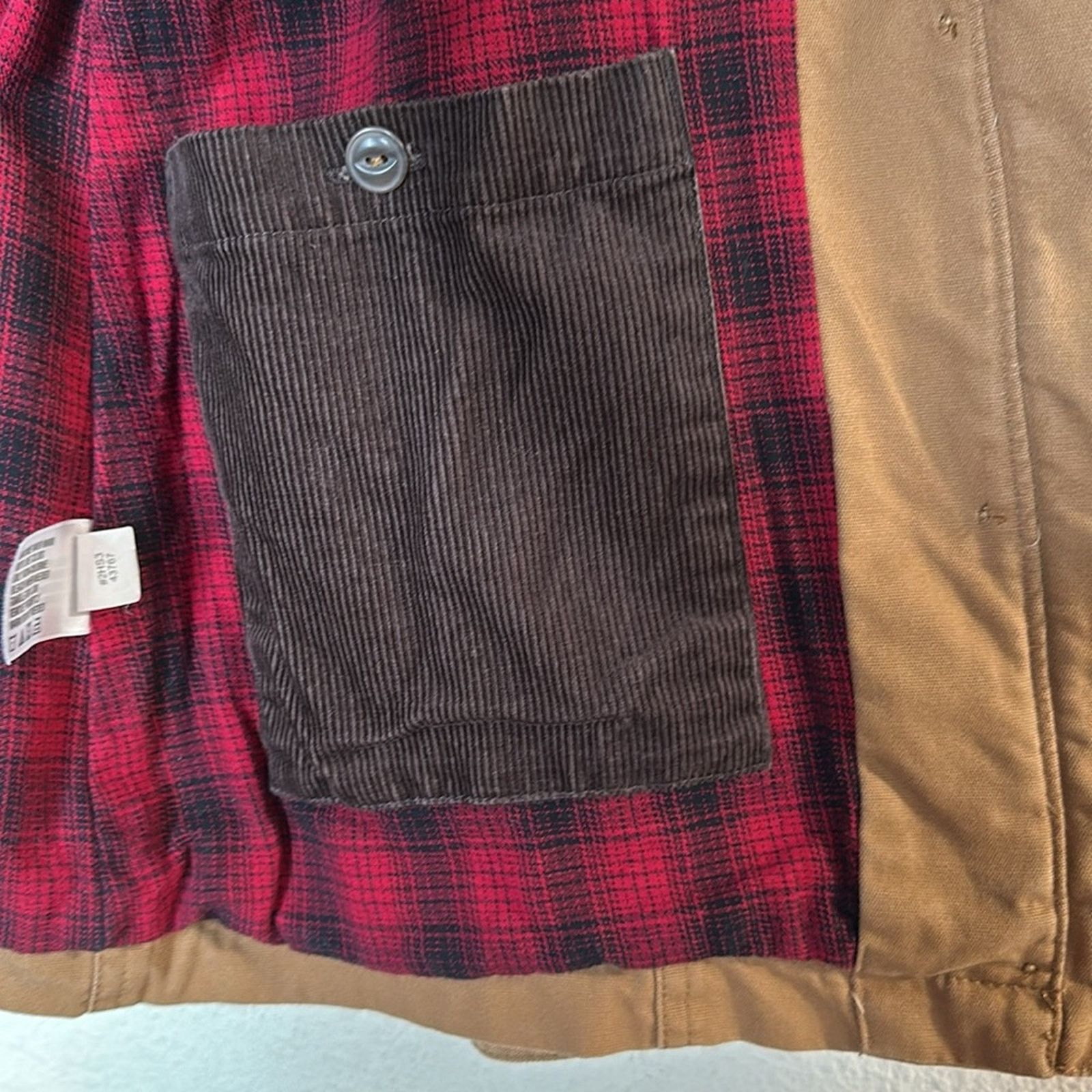 Orvis Orvis Chore Barn Coat Jacket Brown Corduroy Trim Flannel XS Size US XS / EU 42 / 0 - 16 Thumbnail
