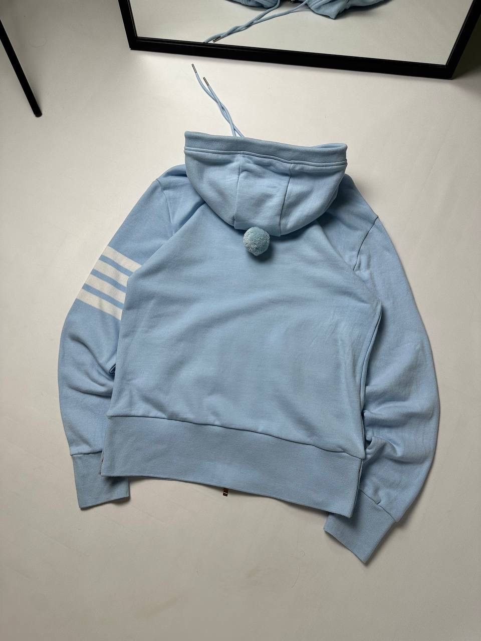 Thom Browne THOM BROWNE New York Light Blue Zip Up Hoodie Size US S / EU 44-46 / 1 - 2 Thumbnail