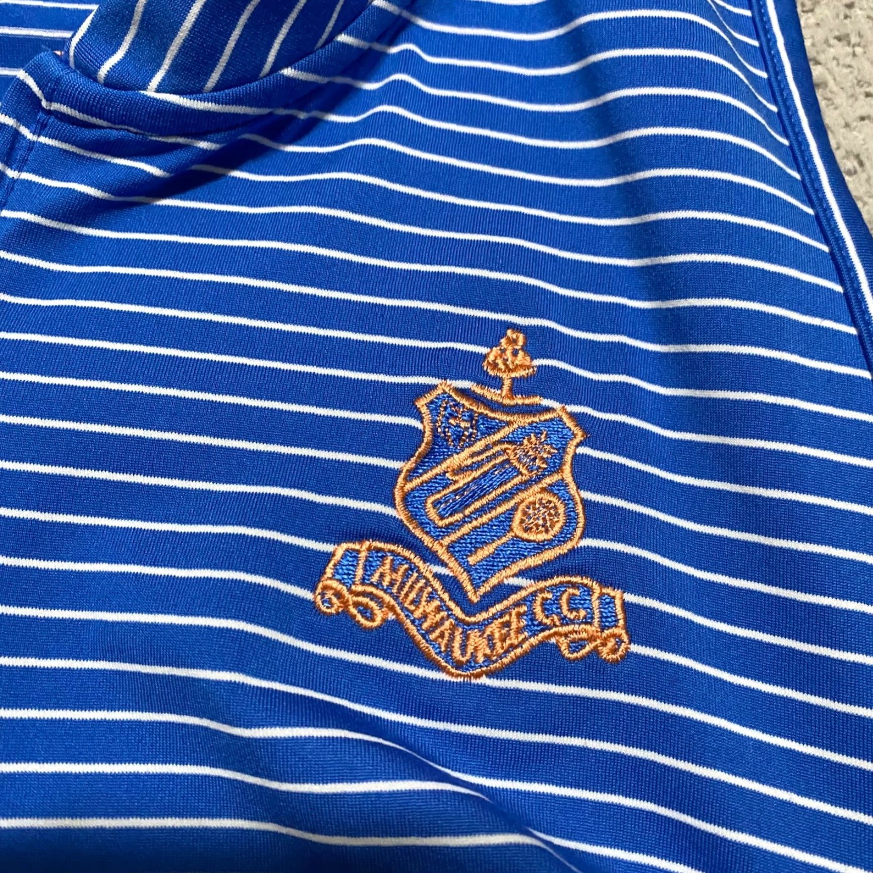 Peter Millar Peter Millar Womens Top M Blue Striped Sleeveless Milwaukee County Club Zip Size M / US 6-8 / IT 42-44 - 4 Thumbnail