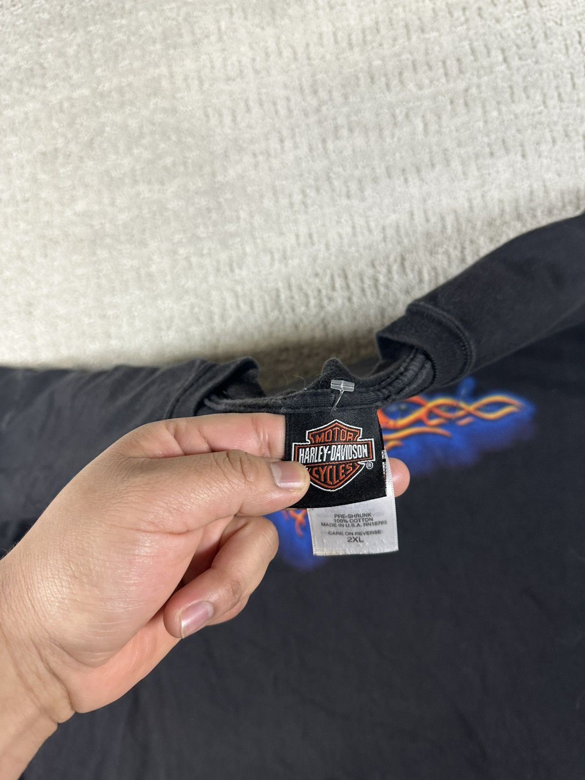 Harley Davidson Vintage Harley Davidson Barbwire Flames T-shirt Size US XXL / EU 58 / 5 - 4 Thumbnail