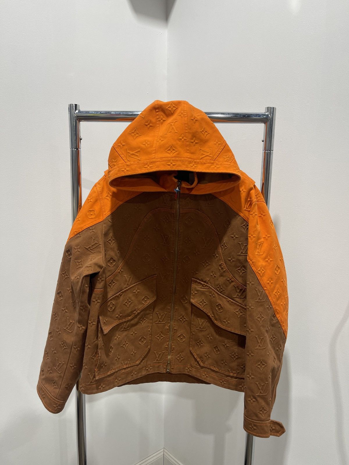 Louis Vuitton Louis Vuitton Orange Brown Carpenter Jacket Size US L / EU 52-54 / 3 - 1 Thumbnail