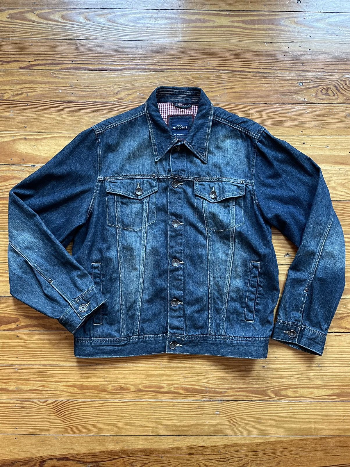 Image of Vintage 90‘S Denim Jacket in Blue, Men's (Size Large)