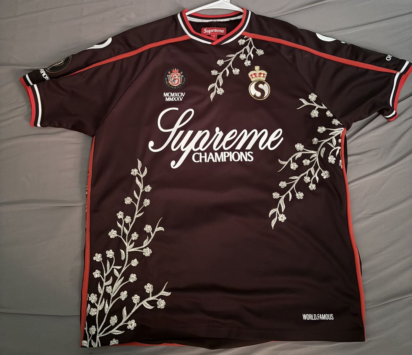 Streetwear × Supreme Supreme black beetle top tee jersey soccer t