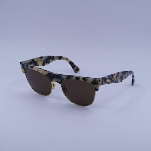 Bottega Veneta BV1003S 003 Sunglasses Ivory Havana Square