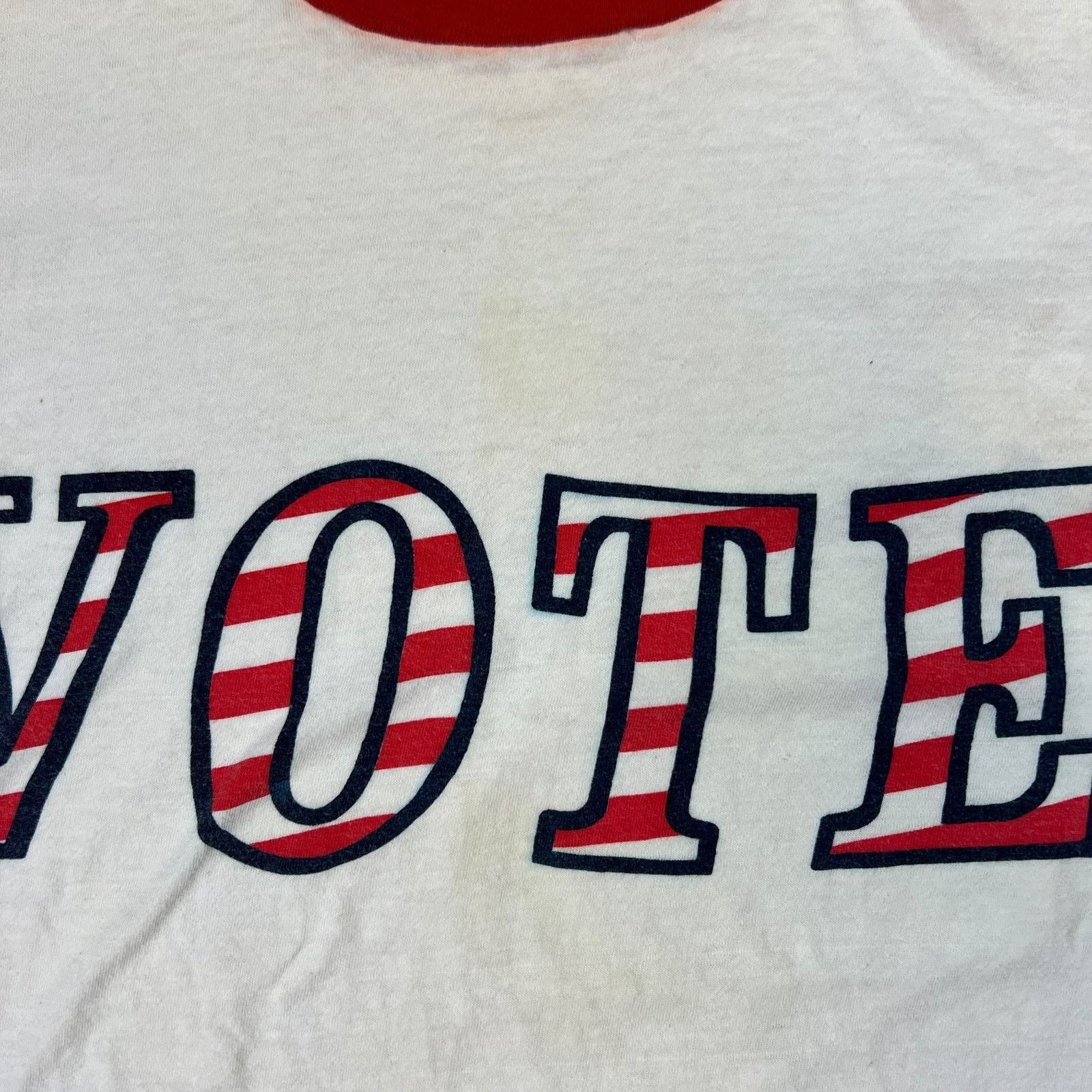 Vintage Vintage 1970s VOTE ringer tee (M) Size US M / EU 48-50 / 2 - 6 Thumbnail
