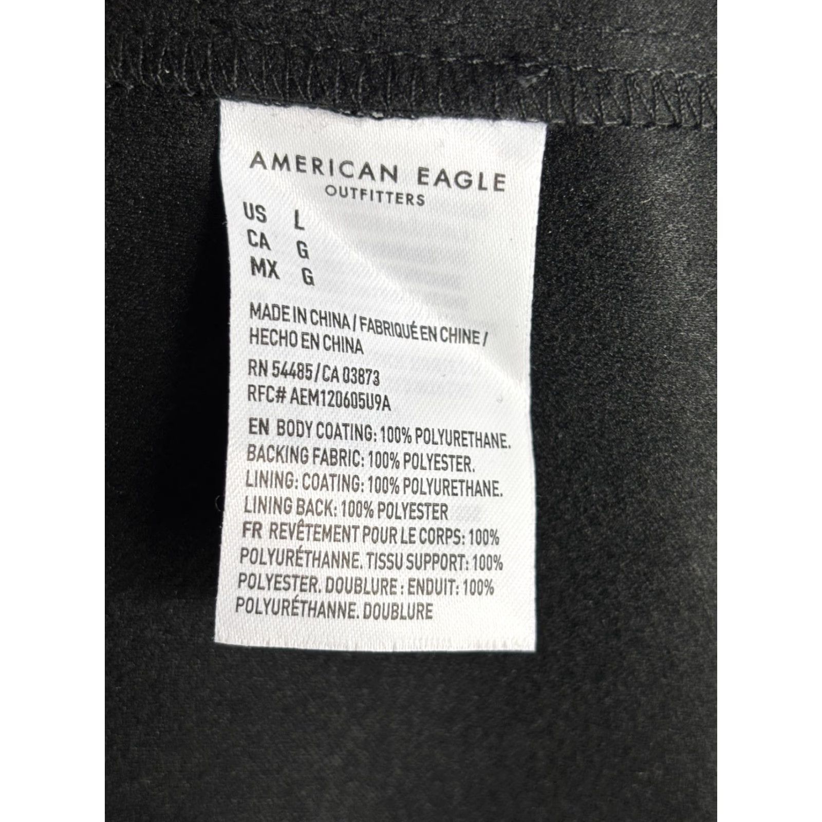 American Eagle Outfitters American Eagle Outfitters Shirt Jacket Womens Large Black Faux Leather Button Shacket Size L / US 10 / IT 46 - 7 Thumbnail