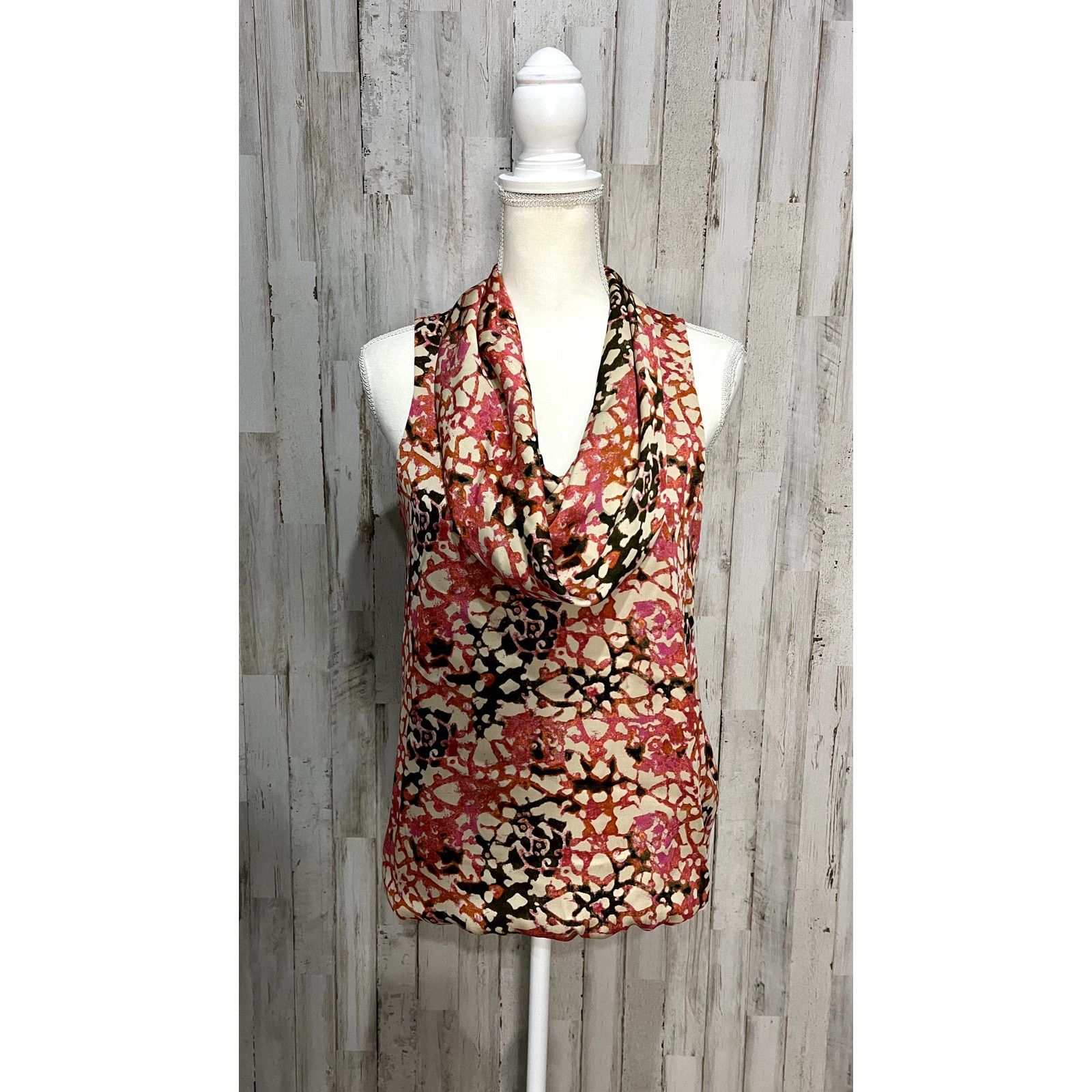 Michael Kors Michael Kors Women's Cowl Neck Floral Blouse Top Size Small Size S / US 4 / IT 40 - 2 Thumbnail