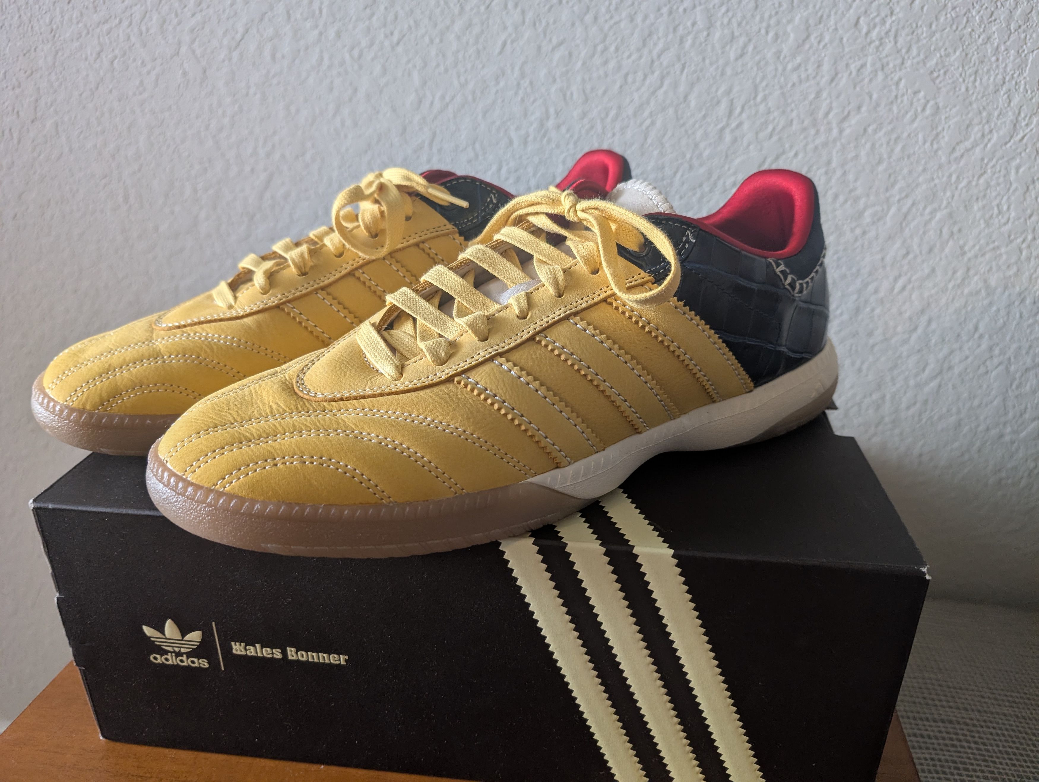 Adidas × Wales Bonner Adidas x Wales Bonner Samba Gold/Navy Size US 12 / EU 45 - 1 Thumbnail