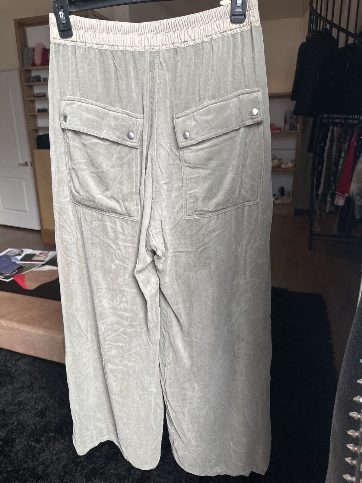 Rick Owens × Rick Owens Drkshdw $1,690 FW22 Strobe Geth Bela sueded trouser Size US 32 / EU 48 - 2 Thumbnail
