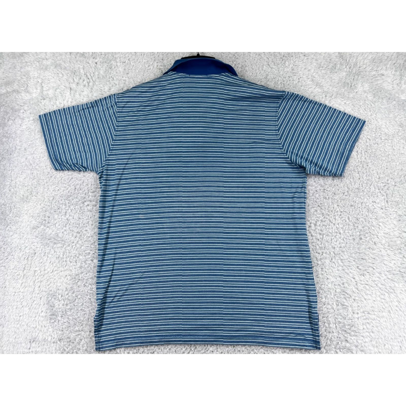 Peter Millar Peter Millar Polo Shirt Mens Large Blue Stripe 100% Cotton Short Sleeve Golf Shirt Size US L / EU 52-54 / 3 - 2 Thumbnail