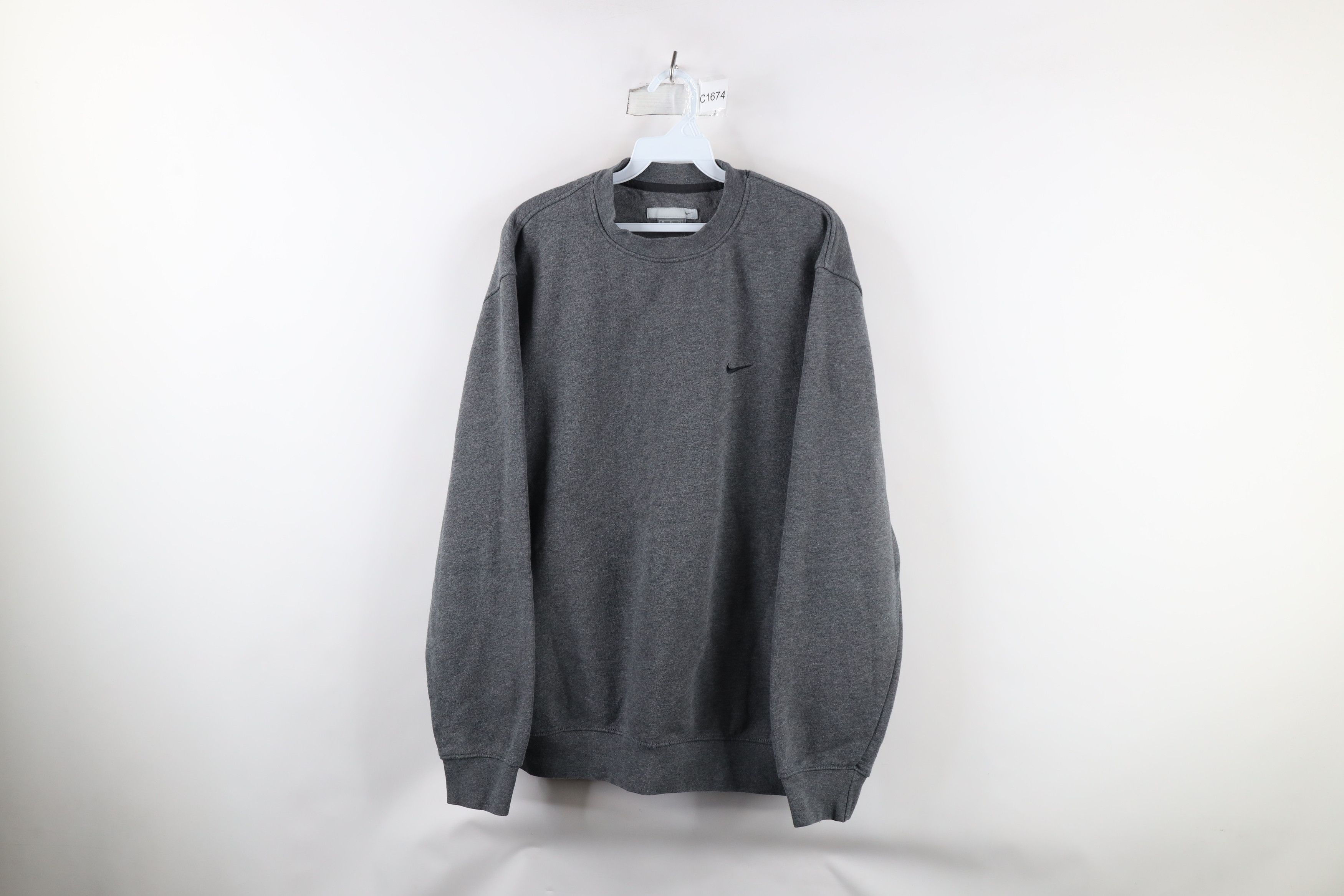Nike × Vintage Vintage Nike Scott Mini Swoosh Crewneck Sweatshirt Gray Size US M / EU 48-50 / 2 - 1 Thumbnail
