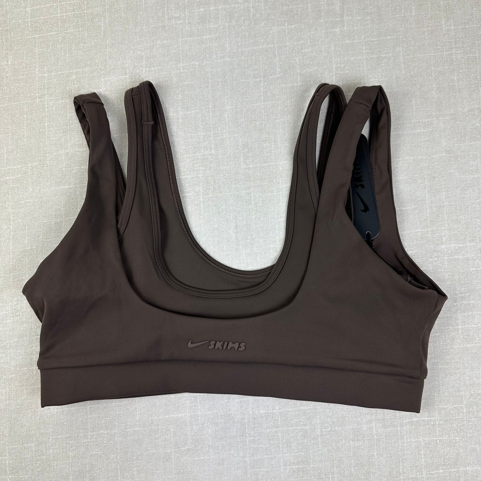Nike 🤎 Nike SKIMS Double Strap Scoop Bra in Dark Sepia Women M Size M / US 6-8 / IT 42-44 - 2 Thumbnail