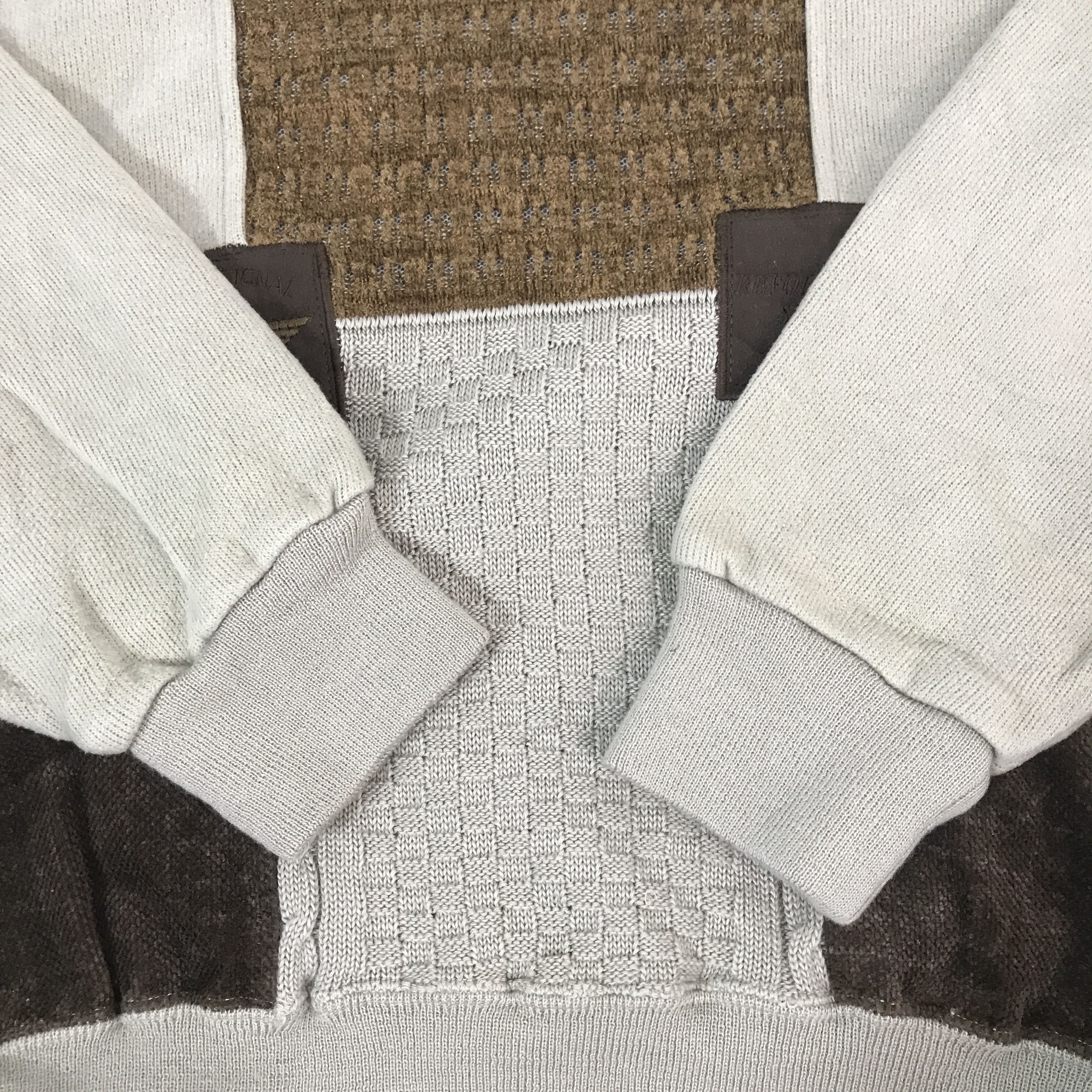 Lindbergh Vintage lindbergh Patchwork Sweatshirt Jacket Size US L / EU 52-54 / 3 - 7 Thumbnail