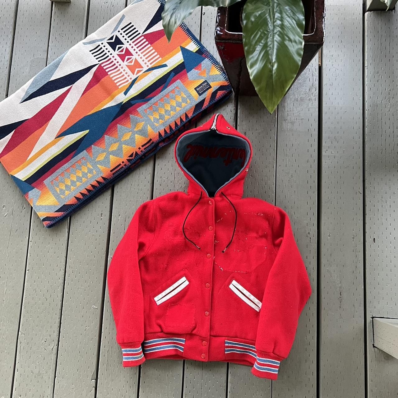 Vintage 80s Hooded Sailor Collar Wool Varsity Jacket Vintage USA Size US S / EU 44-46 / 1 - 3 Thumbnail