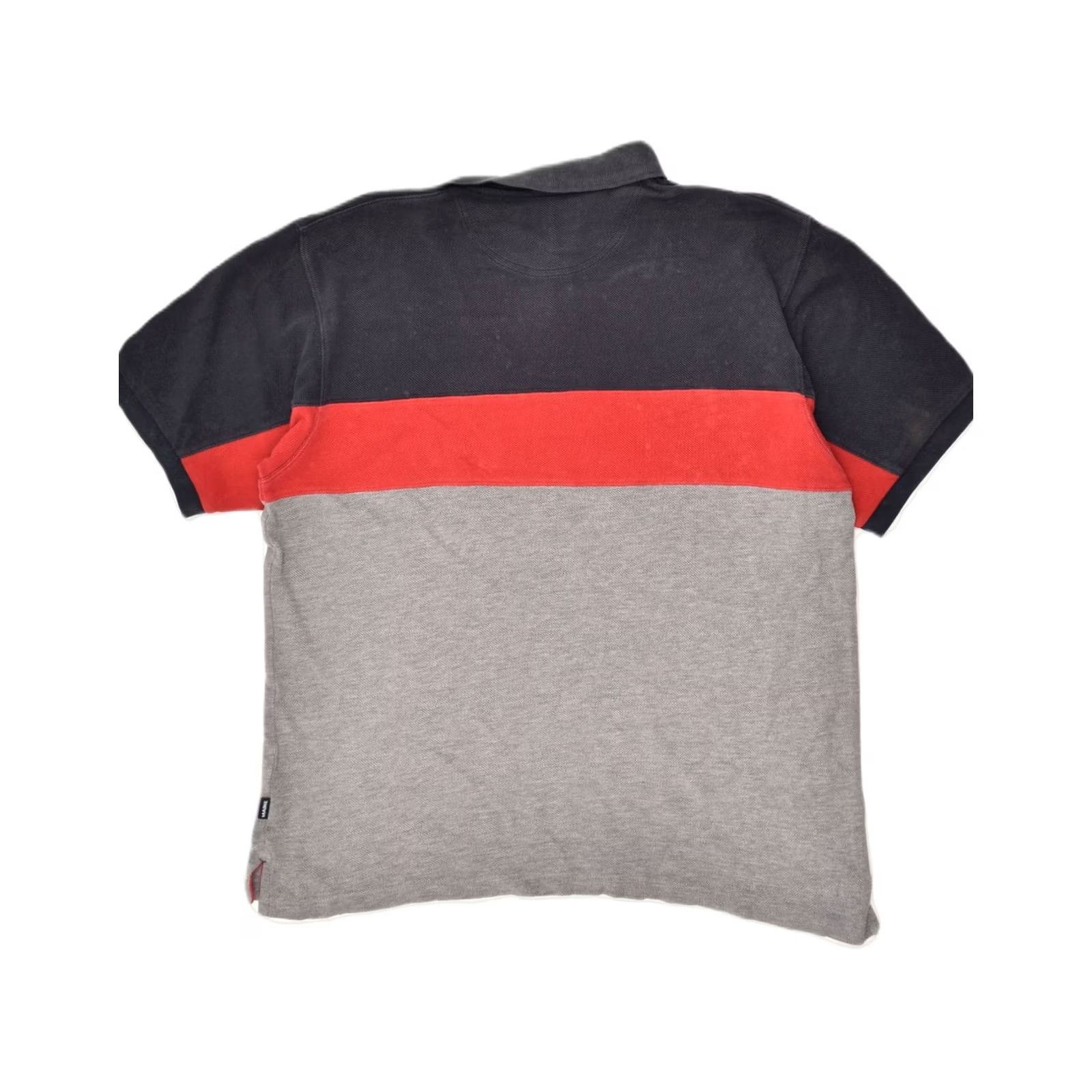 Vintage MAINE Mens Polo Shirt Large Navy Blue Colourblock Cotton Size US L / EU 52-54 / 3 - 2 Thumbnail