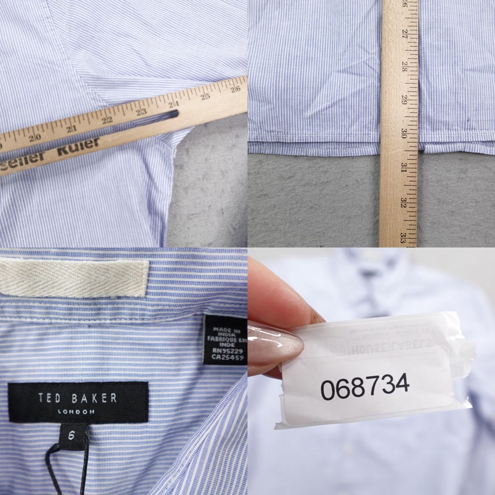 Ted Baker Ted Baker Shirt Mens 2XL Blue Striped Magnolia Floral Button Up NEW Size US XXL / EU 58 / 5 - 8 Thumbnail