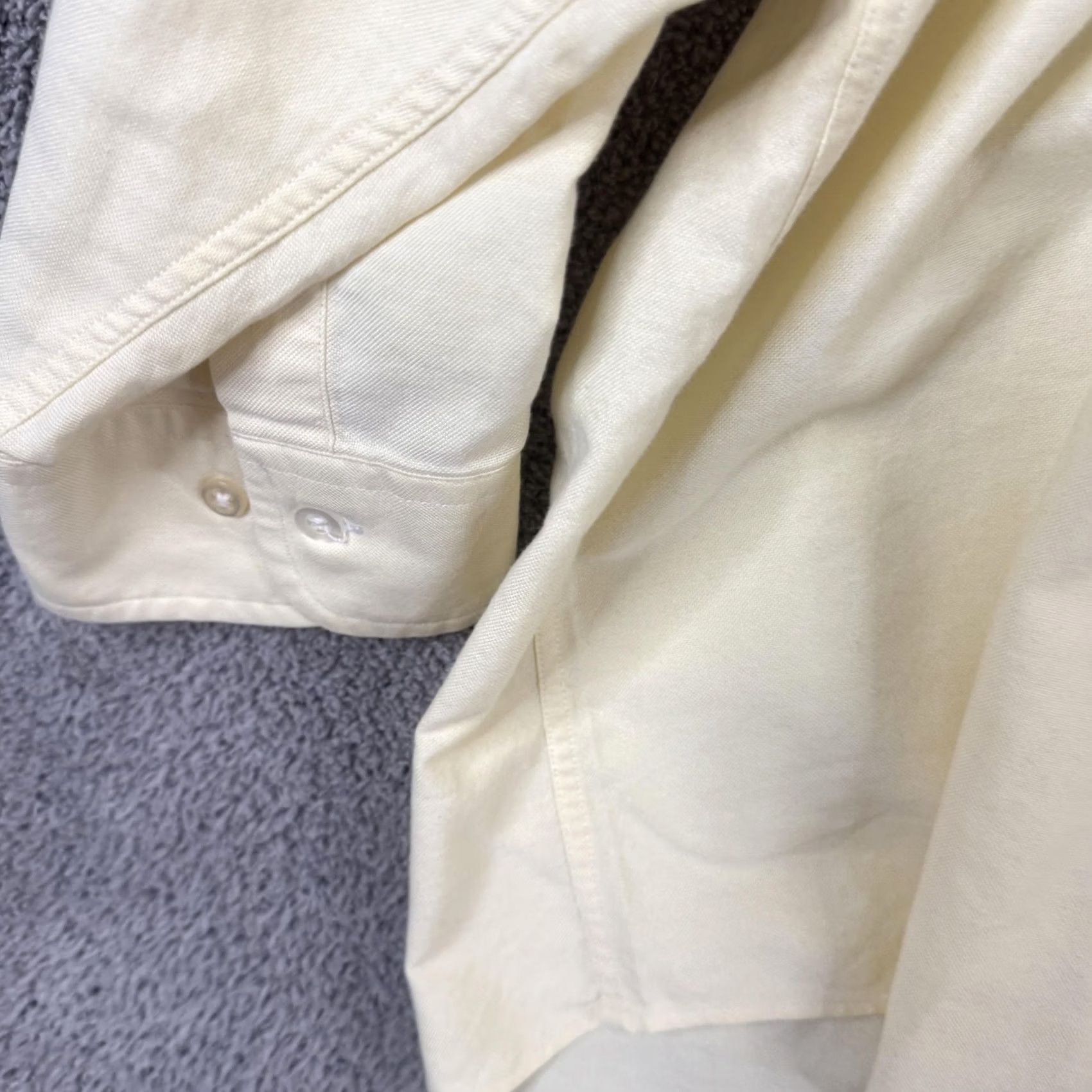 Brooks Brothers Brooks Brothers Shirt Mens XL Yellow Solid Cotton Button Down Sport Casual Size US XL / EU 56 / 4 - 2 Thumbnail