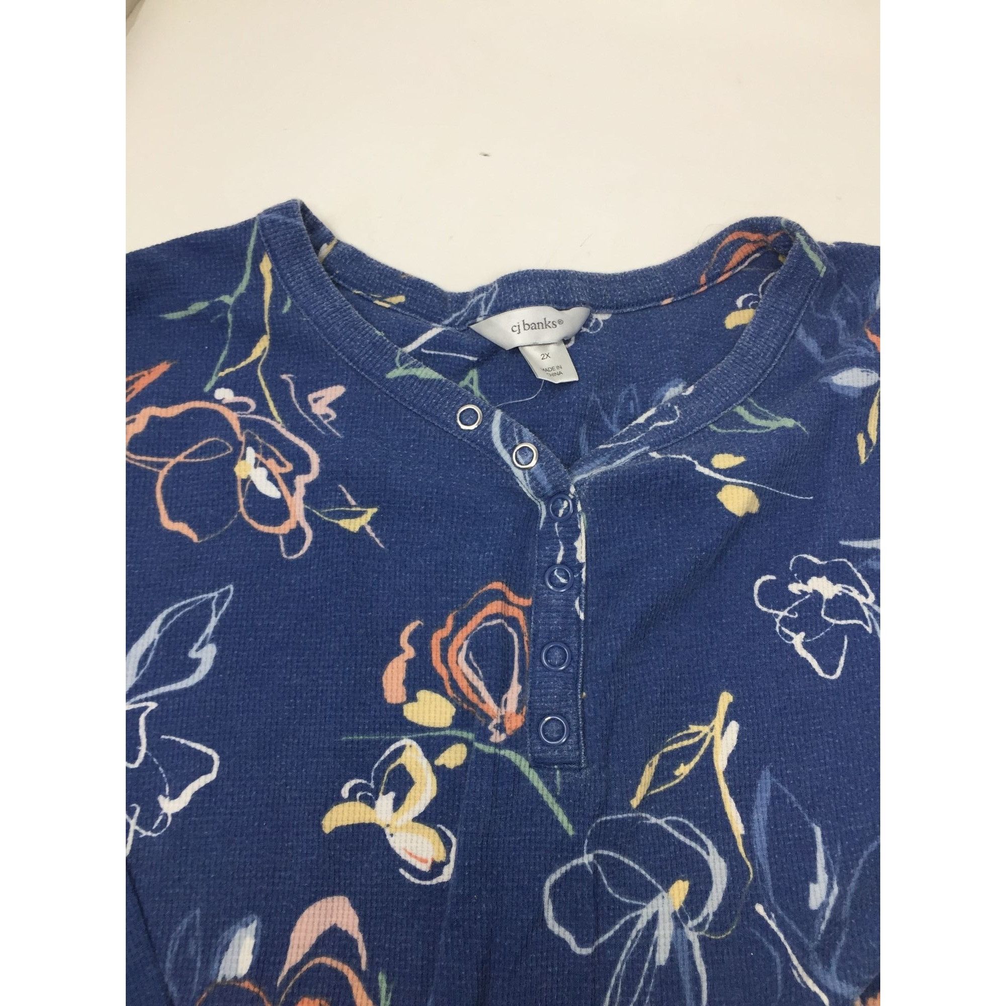 Other WOMEN'S CJ BANKS SIZE 2X LONG SLEEVE FLOWER PATTERNED SHIRT Size XXL / US 16-18 / IT 52-54 - 6 Thumbnail