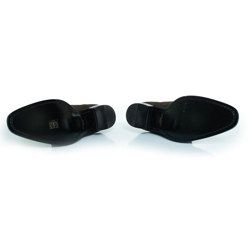 Saint Laurent Paris Saint Laurent, Kaki suede Chelsea ankle boots Size US 11.5 / EU 44-45 - 8 Thumbnail