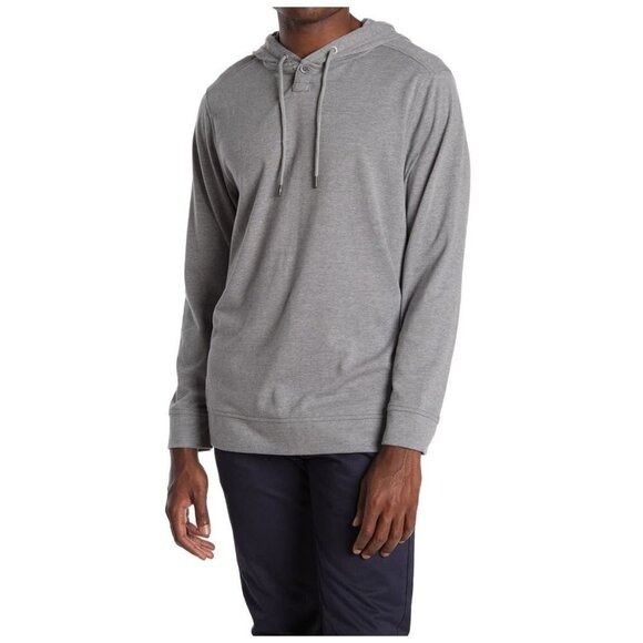 Tommy Bahama Mens Gray Island Henley Lightweight Long Sleeve