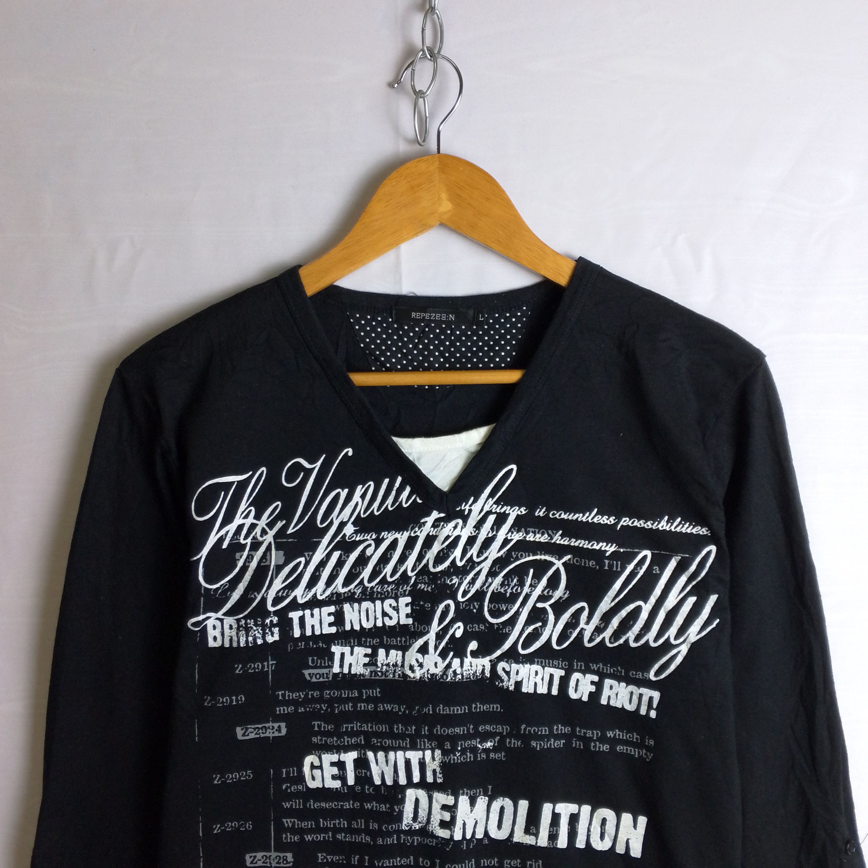 If Six Was Nine Repezeen Punk Poem Long Sleeve LGB Style Size US M / EU 48-50 / 2 - 2 Thumbnail
