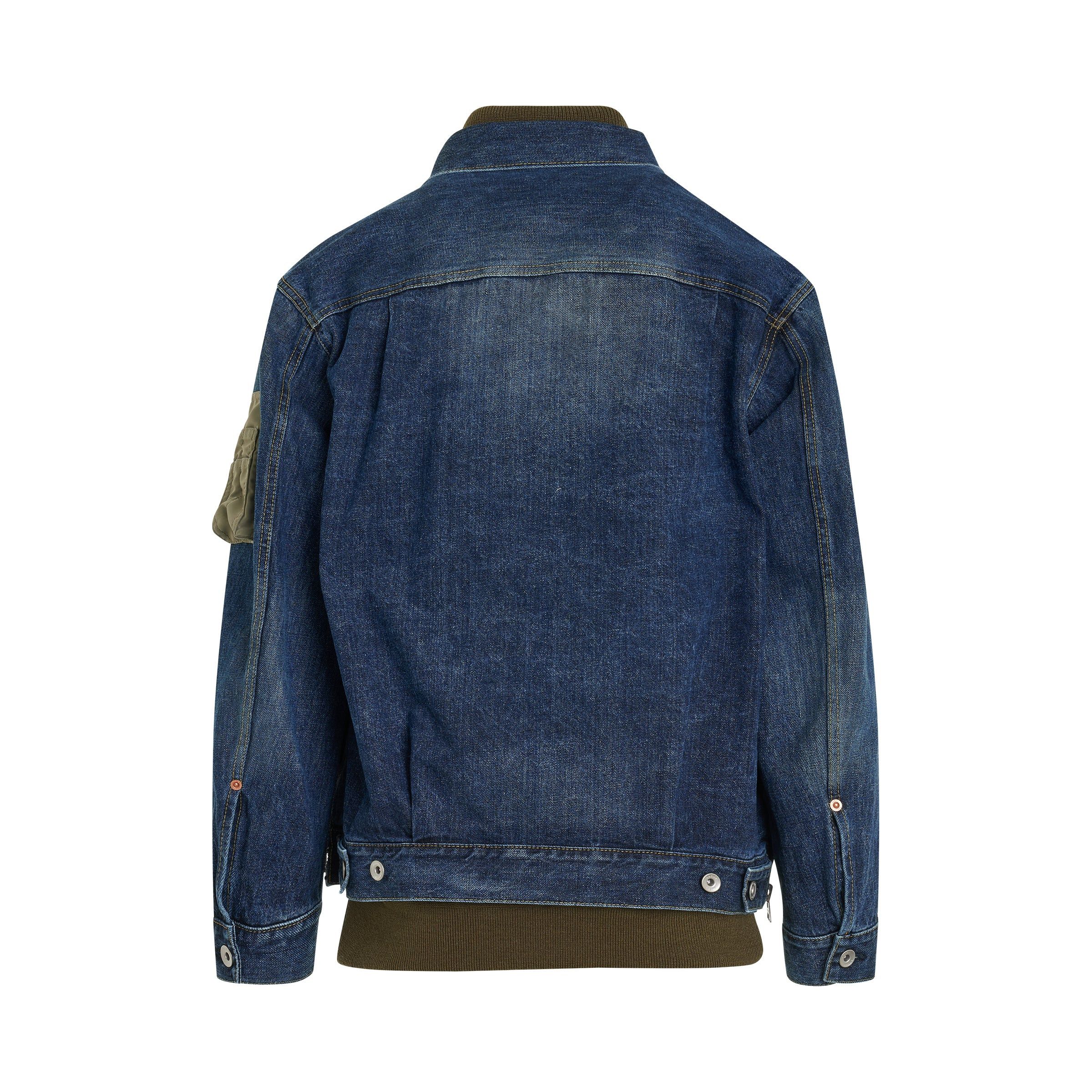 Sacai o1mris0824 Denim Blouson in Blue Size US S / EU 44-46 / 1 - 4 Thumbnail