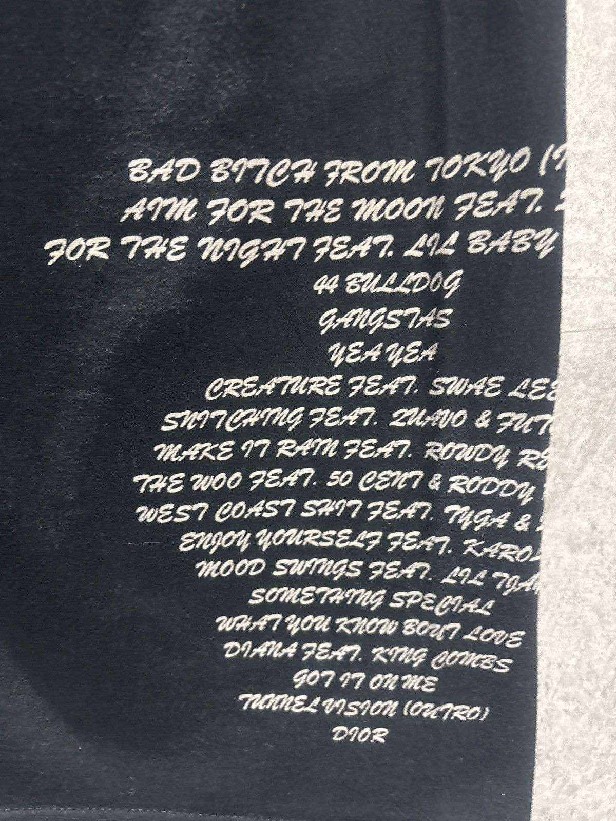 Vlone POP SMOKE X VLONE TRACKLIST TEE BLACK S Size US S / EU 44-46 / 1 - 4 Thumbnail
