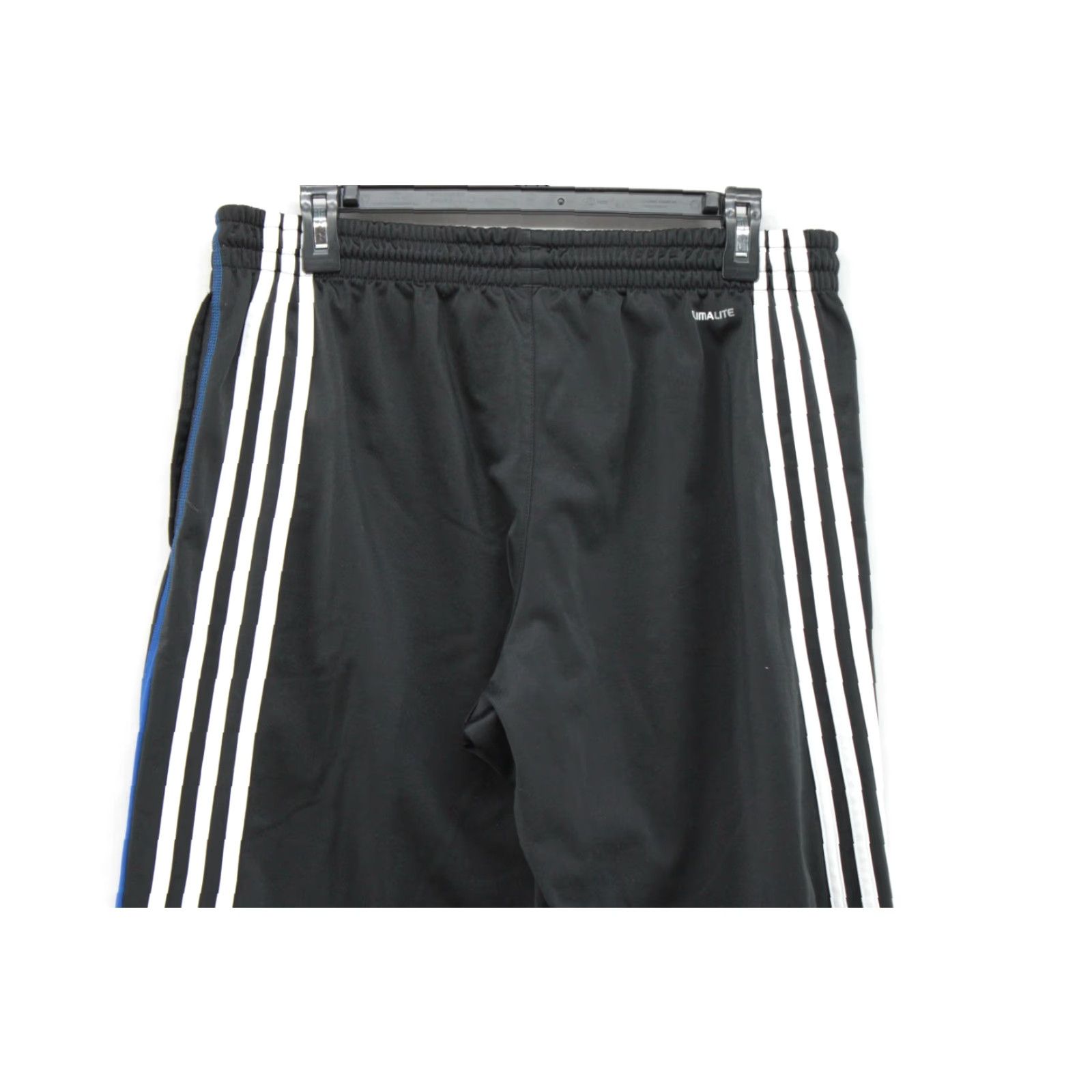 Adidas adidas Track Pants Men M Black Blue White 3 striped ClimaLite Pockets Elastic Waist Regular Inseam 30” City College Sports Vintage No Size US 31 - 6 Thumbnail
