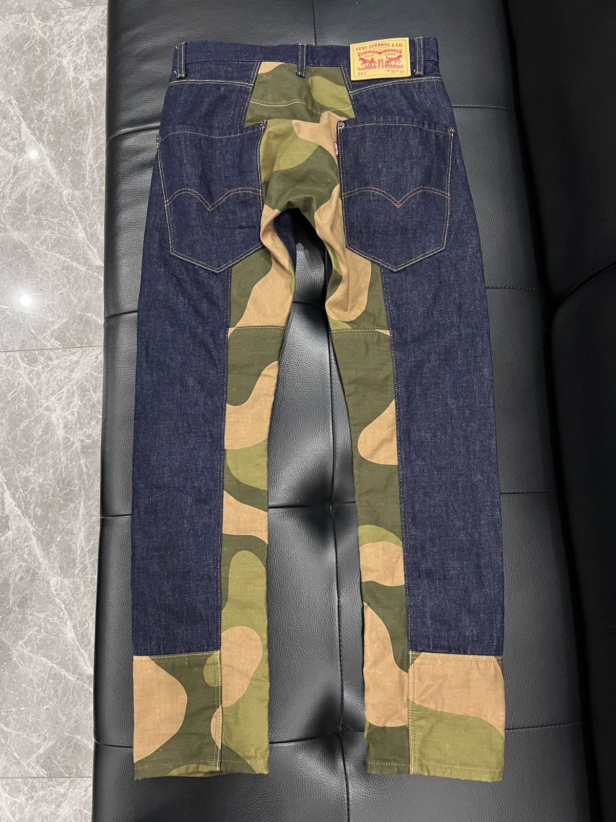 Junya Watanabe × Levi's Junya Watanabe × Levi's Camo Patchwork Denim Size US XS / EU 42 / 0 - 2 Thumbnail