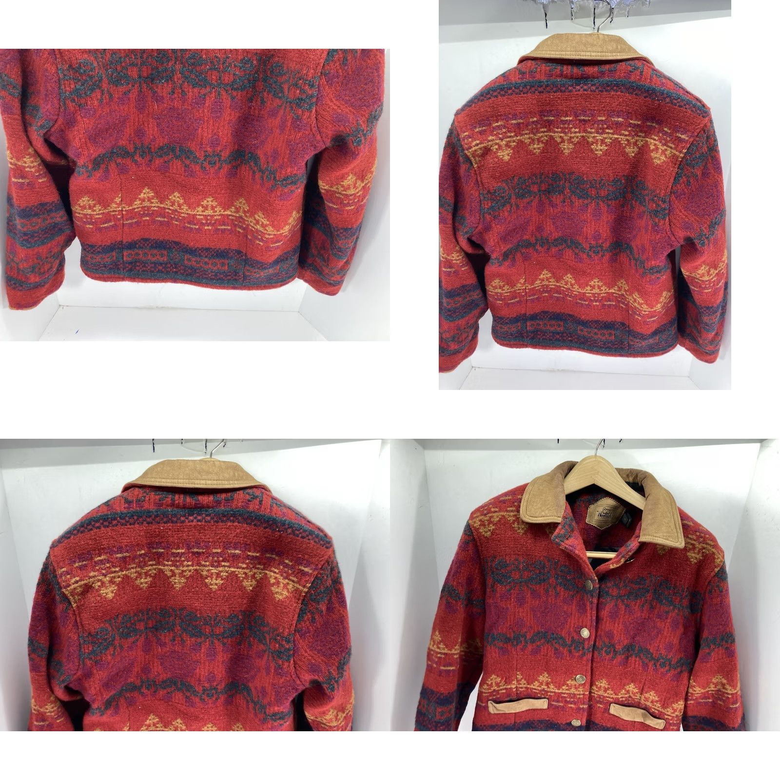 Vintage VINTAGE Woolrich Wool Barn Chore Coat Women M Red Floral Button USA Shirt Jacket Womens Size M / US 6-8 / IT 42-44 - 9 Thumbnail