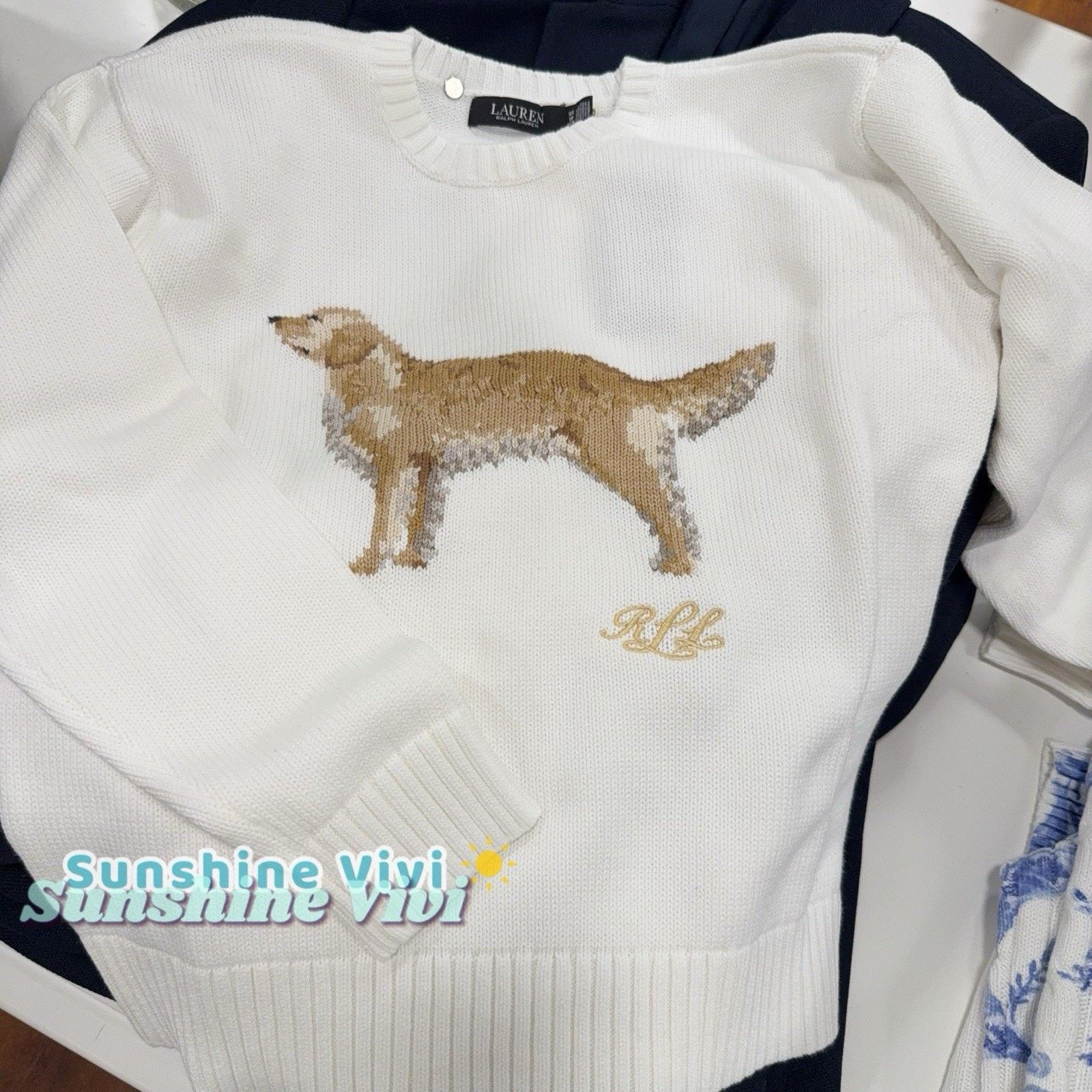 Polo Ralph Lauren NWT Polo Ralph Lauren Woman Cotton Dog Sweater Chalk XL Size XL / US 12-14 / IT 48-50 - 5 Thumbnail