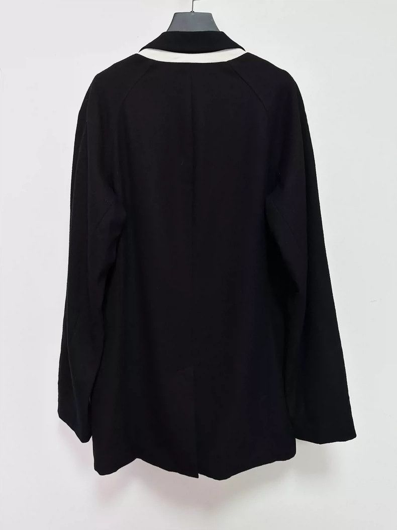 Yohji Yamamoto Yohji Yamamoto size os 16-inch striped jacket with cut-out Size US M / EU 48-50 / 2 - 3 Thumbnail