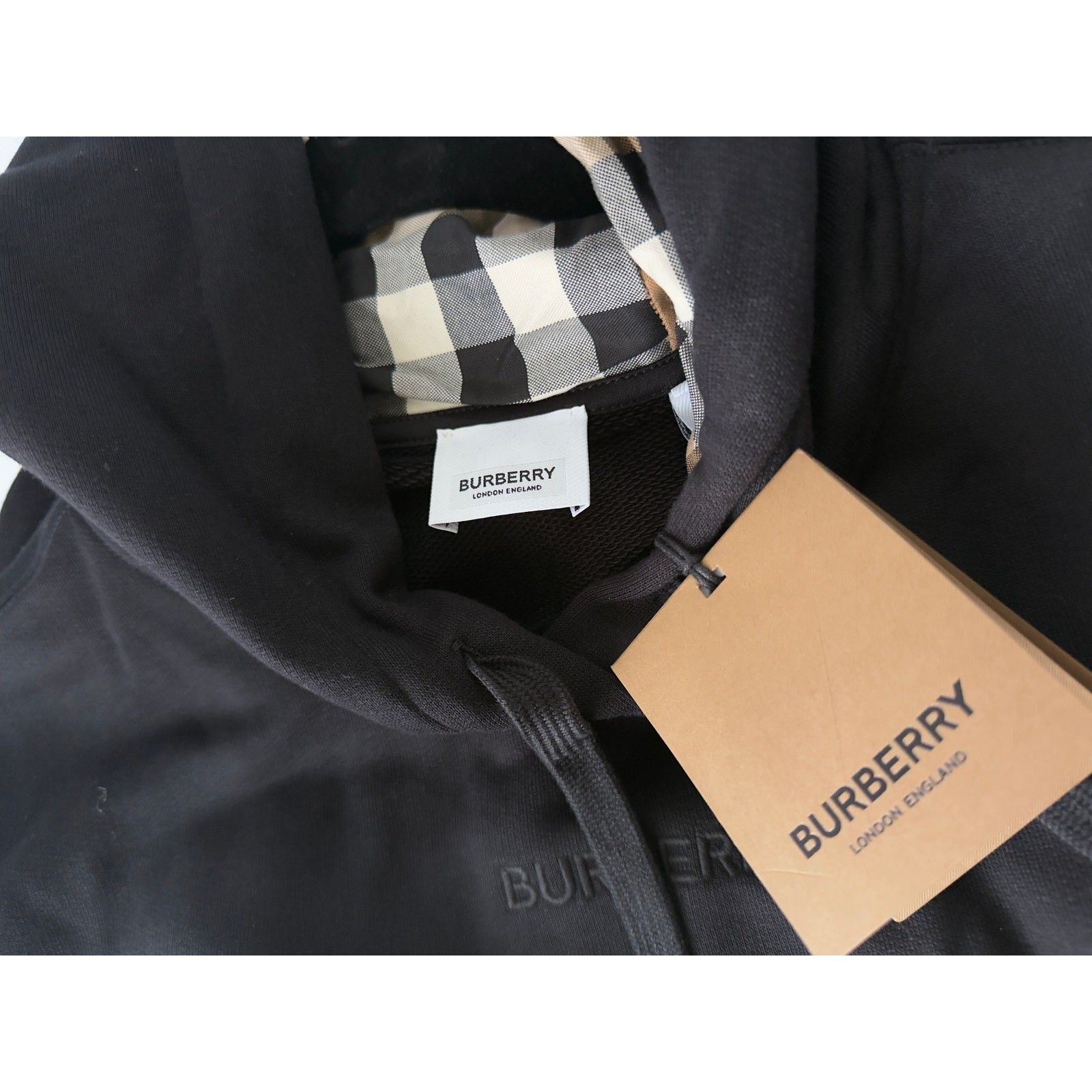 Burberry Burberry Hoodie Womens LG Black Boxy Sweatshirt Nova NWT Size L / US 10 / IT 46 - 4 Thumbnail