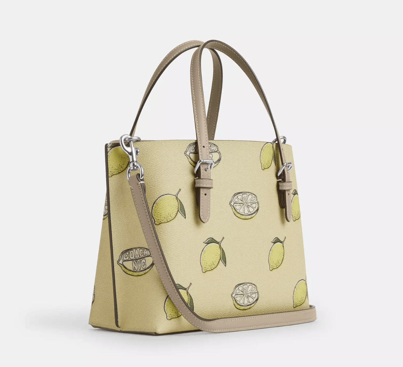 Coach Mollie Tote Bag 25 With Lemon Print CAL78 Size ONE SIZE - 10 Thumbnail