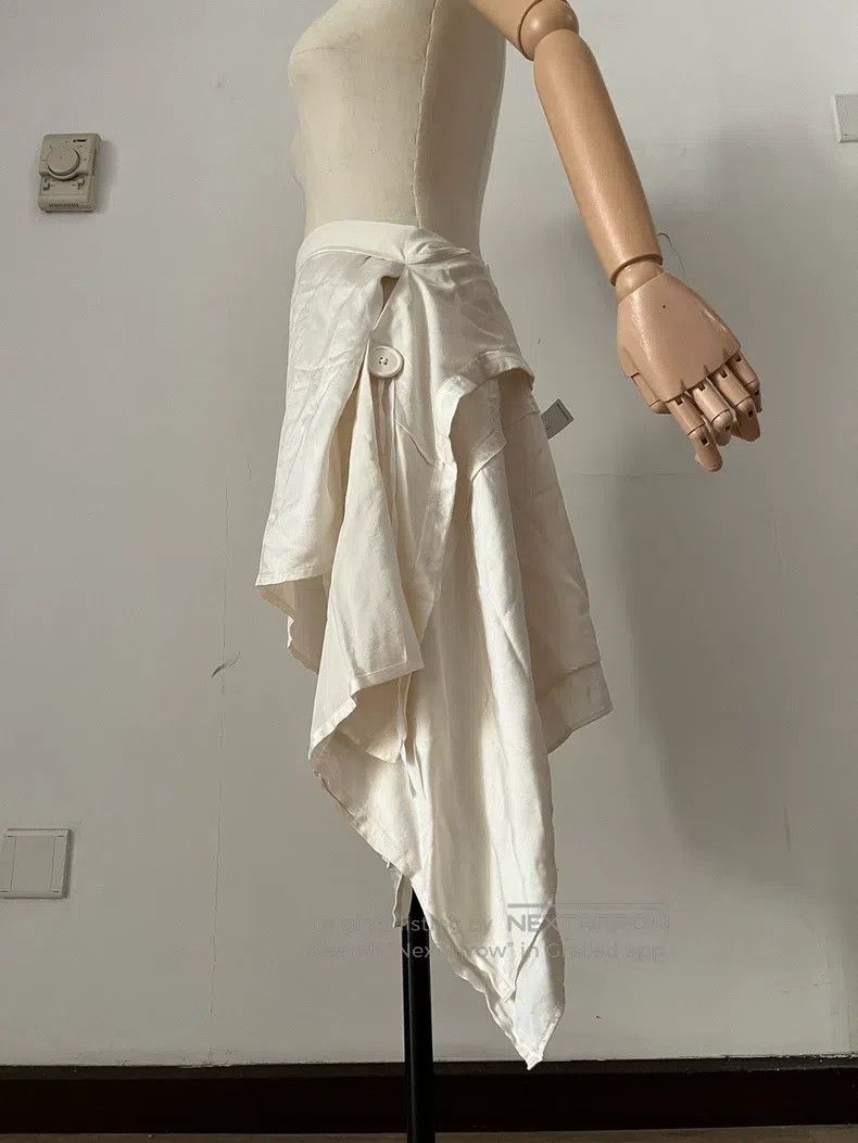 Ann Demeulemeester ann demeulemeester Silk skirt, shawl Size 37" - 4 Thumbnail
