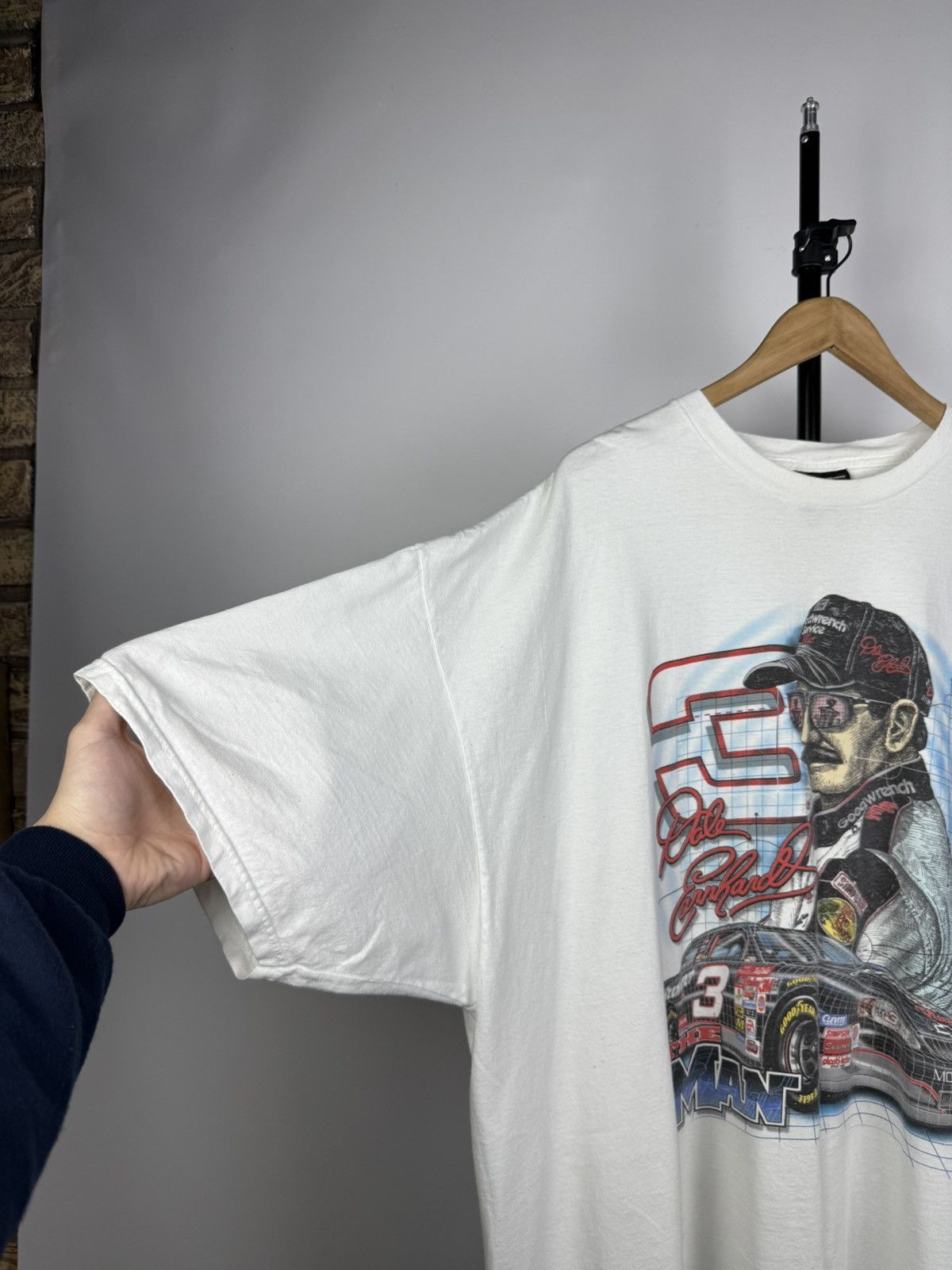 NASCAR × Vintage Vintage 90s Dale Earnhardt NASCAR Racing 3 T-Shirt Size US XXL / EU 58 / 5 - 2 Thumbnail