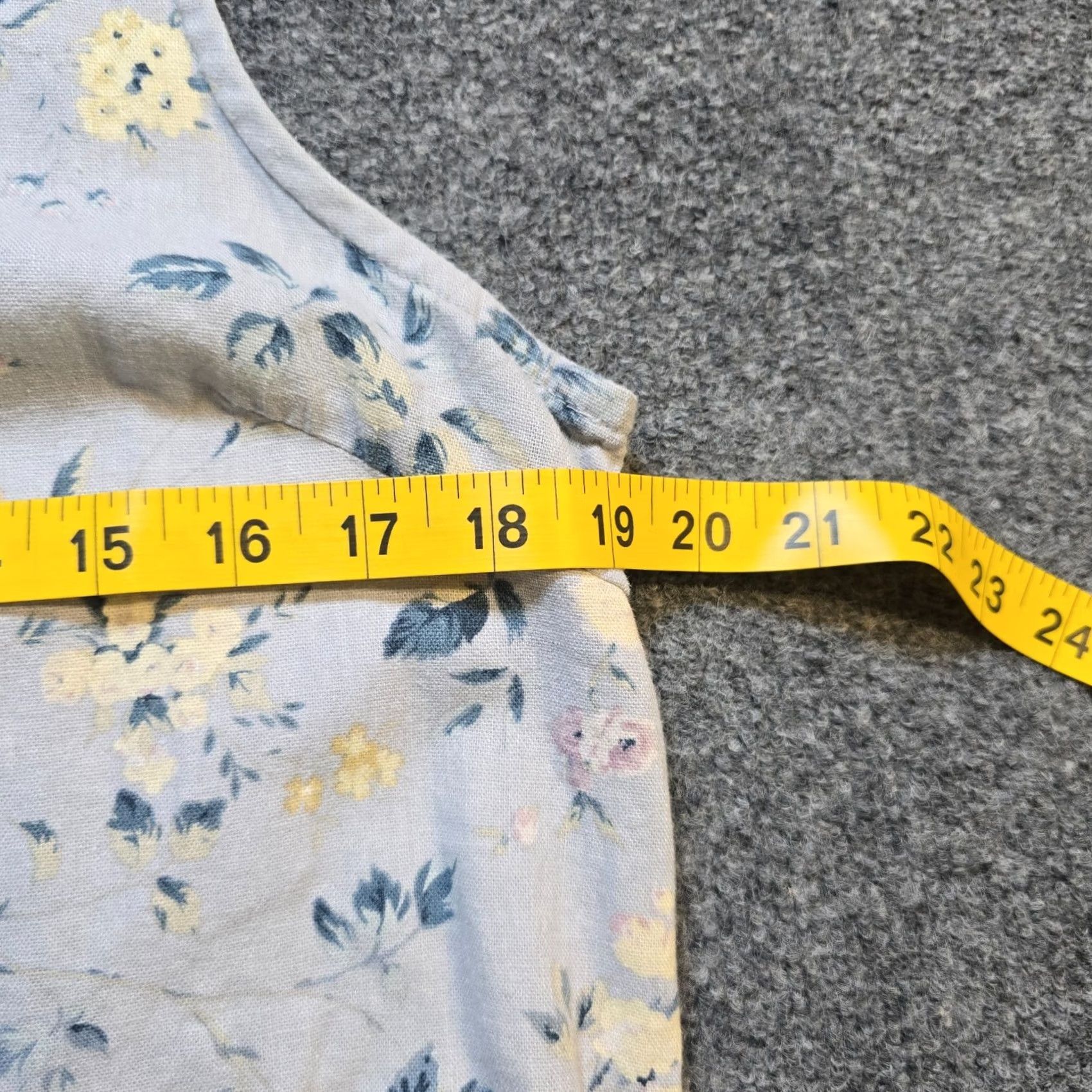 Vintage TY Original Wear Dress Womens 12 Gray Floral Linen Midi Sleeveless Round Neck Sheath Cottage Prairie Casual Party/Cocktail Business Weeks? Size XL / US 12-14 / IT 48-50 - 4 Thumbnail