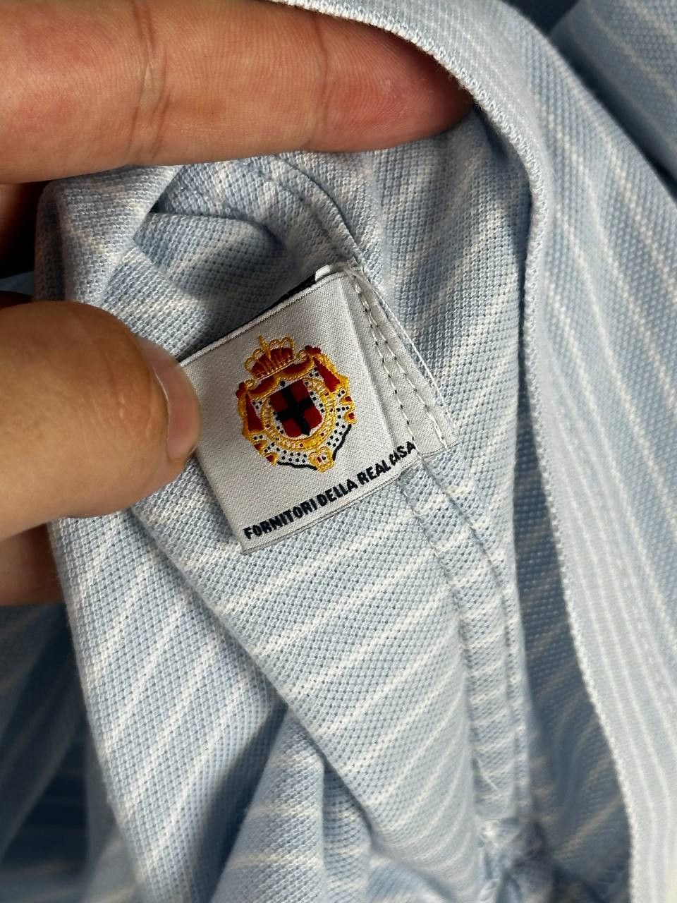 Borriello Napoli Borrelli Napoli Light Blue Striped Polo T Shirt Italy Size US M / EU 48-50 / 2 - 10 Thumbnail
