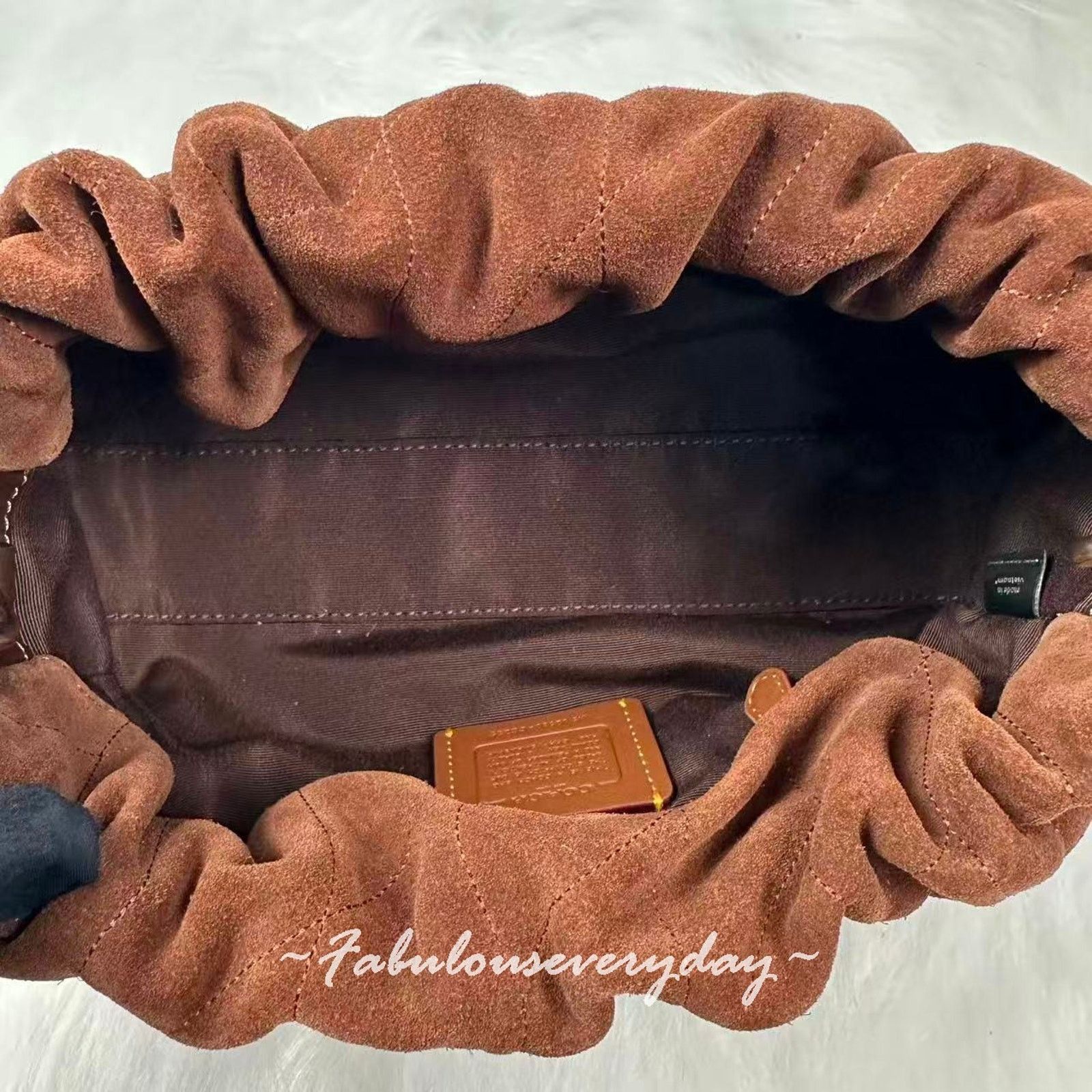 Coach Coach Faye Shoulder Xbody Quilting Suede/Vintage Brown/Maple Size ONE SIZE - 8 Thumbnail