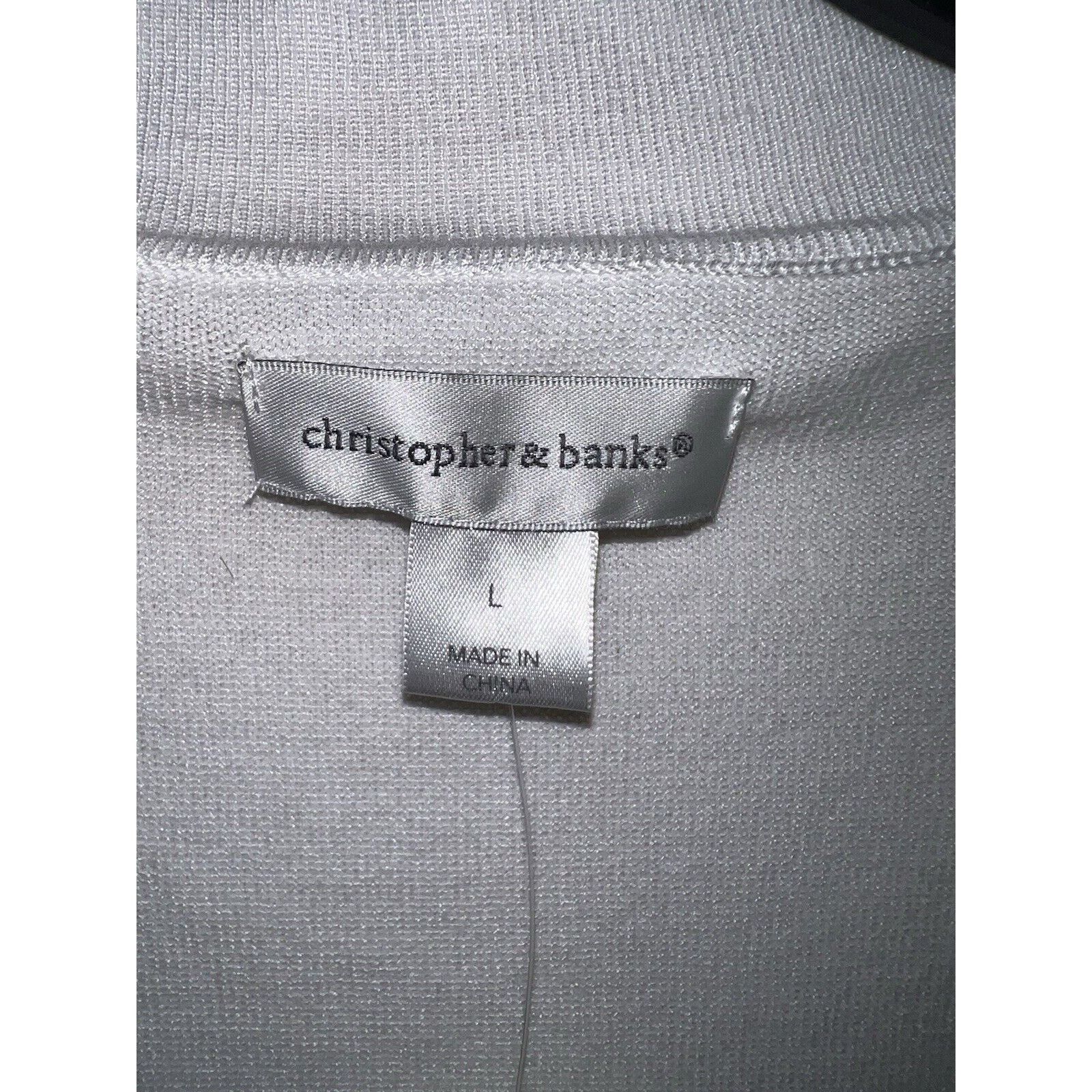 Other Christopher CJ Shirt Shrug Cardigan Sweater Large White Size L / US 10 / IT 46 - 4 Thumbnail
