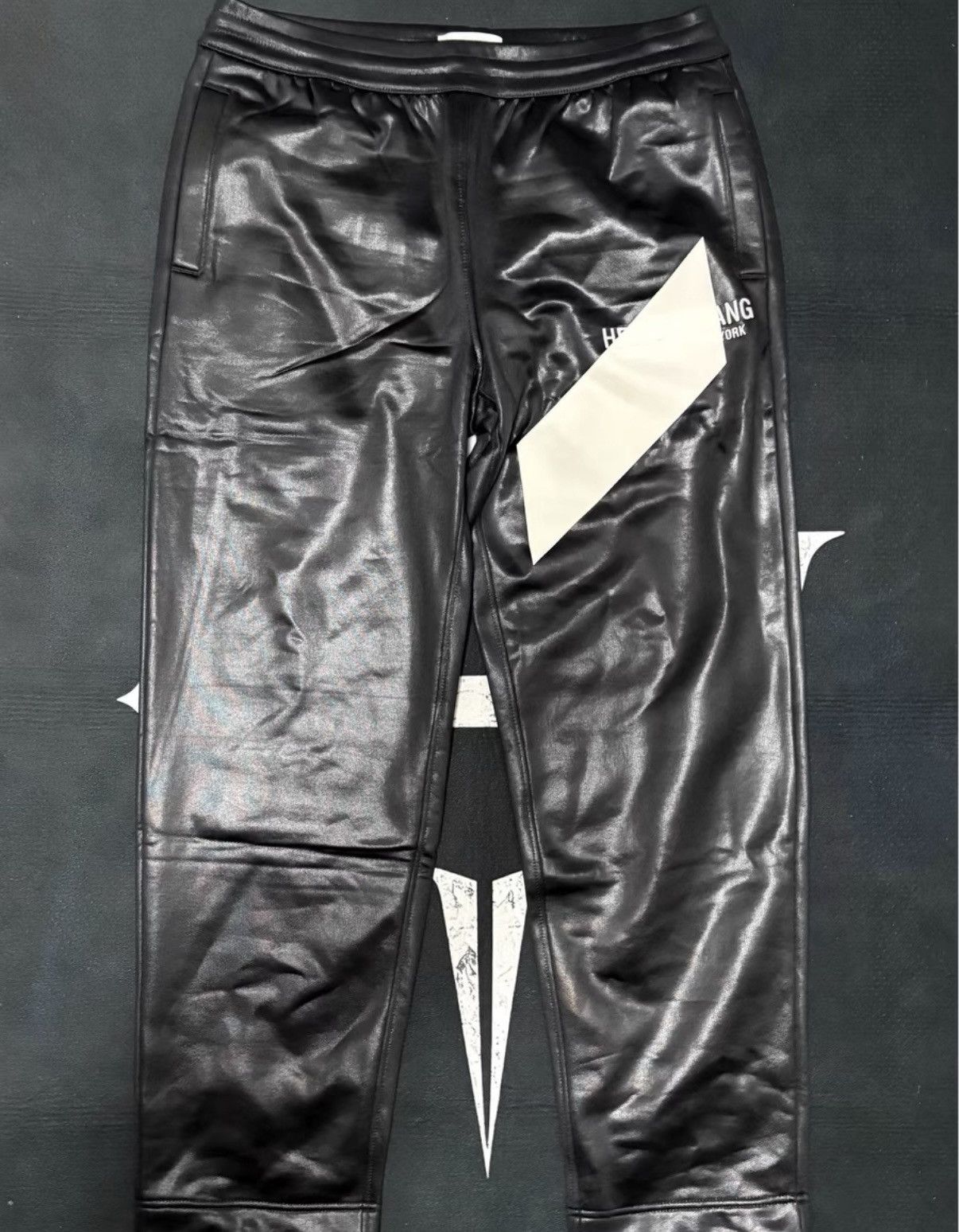 Helmut Lang Helmut Lang Basalt Black Special Material Sweatpants Size US 36 / EU 52 - 1 Thumbnail