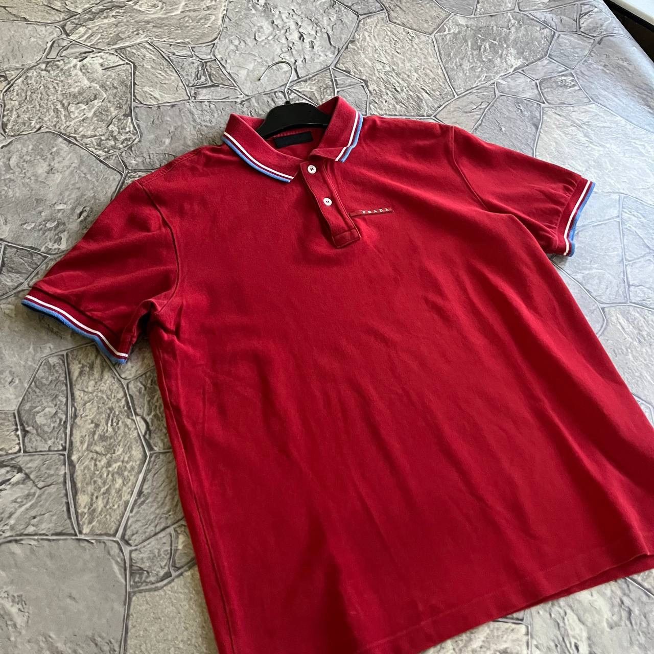 Prada Prada Polo T Shirt Red Tab Designer Size US XL / EU 56 / 4 - 3 Thumbnail