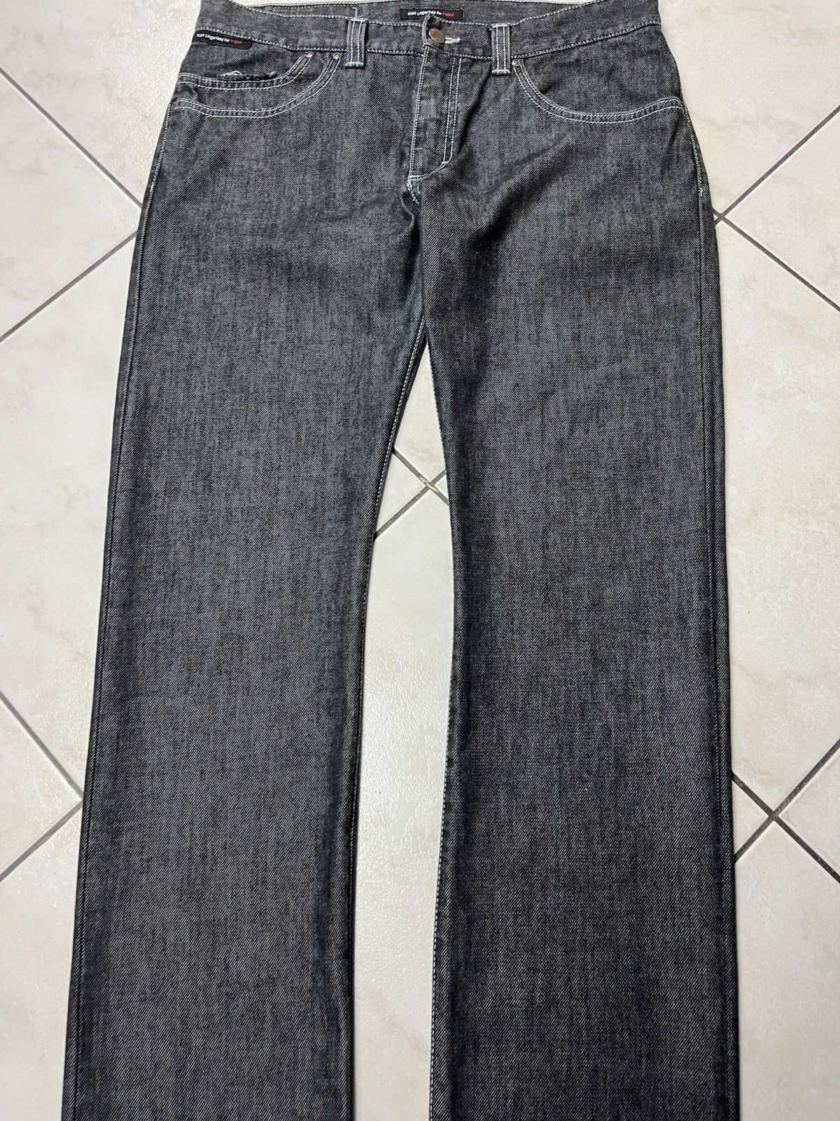 Designer × H&M × Karl Lagerfeld Karl Lagerfeld for H&M dark grey goth denim jeans pants Size US 32 / EU 48 - 4 Thumbnail