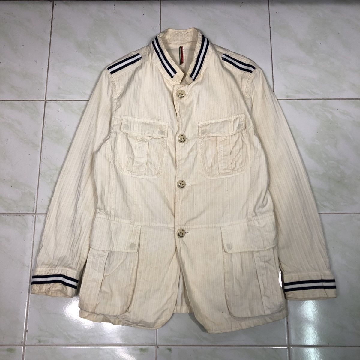 Issey Miyake 💥VINTAGE HICKORY CHORE JACKET STRIPED SABI SABI Size US S / EU 44-46 / 1 - 1 Thumbnail