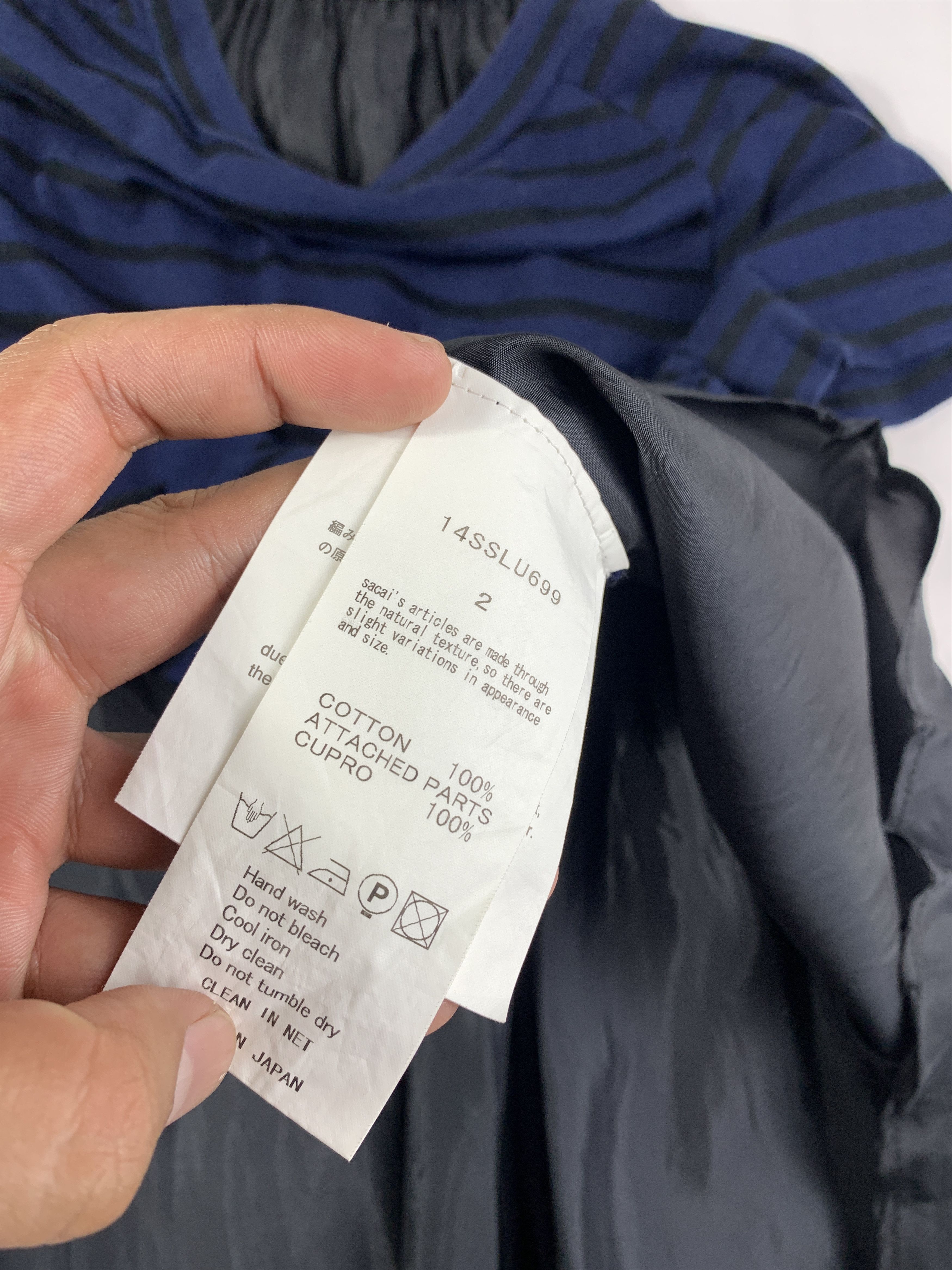 Sacai Sacai Luck Stripes Mix Silk Top (M) Size M / US 6-8 / IT 42-44 - 9 Thumbnail
